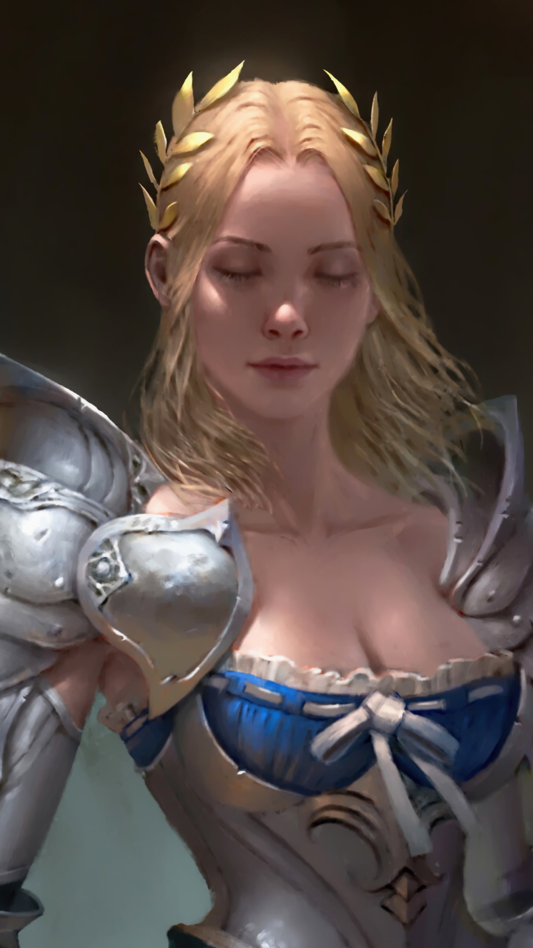 Fantasy Knight, Blonde, Woman Warrior, Joan Of Arc, 1080x1920, Phone HD Wallpaper