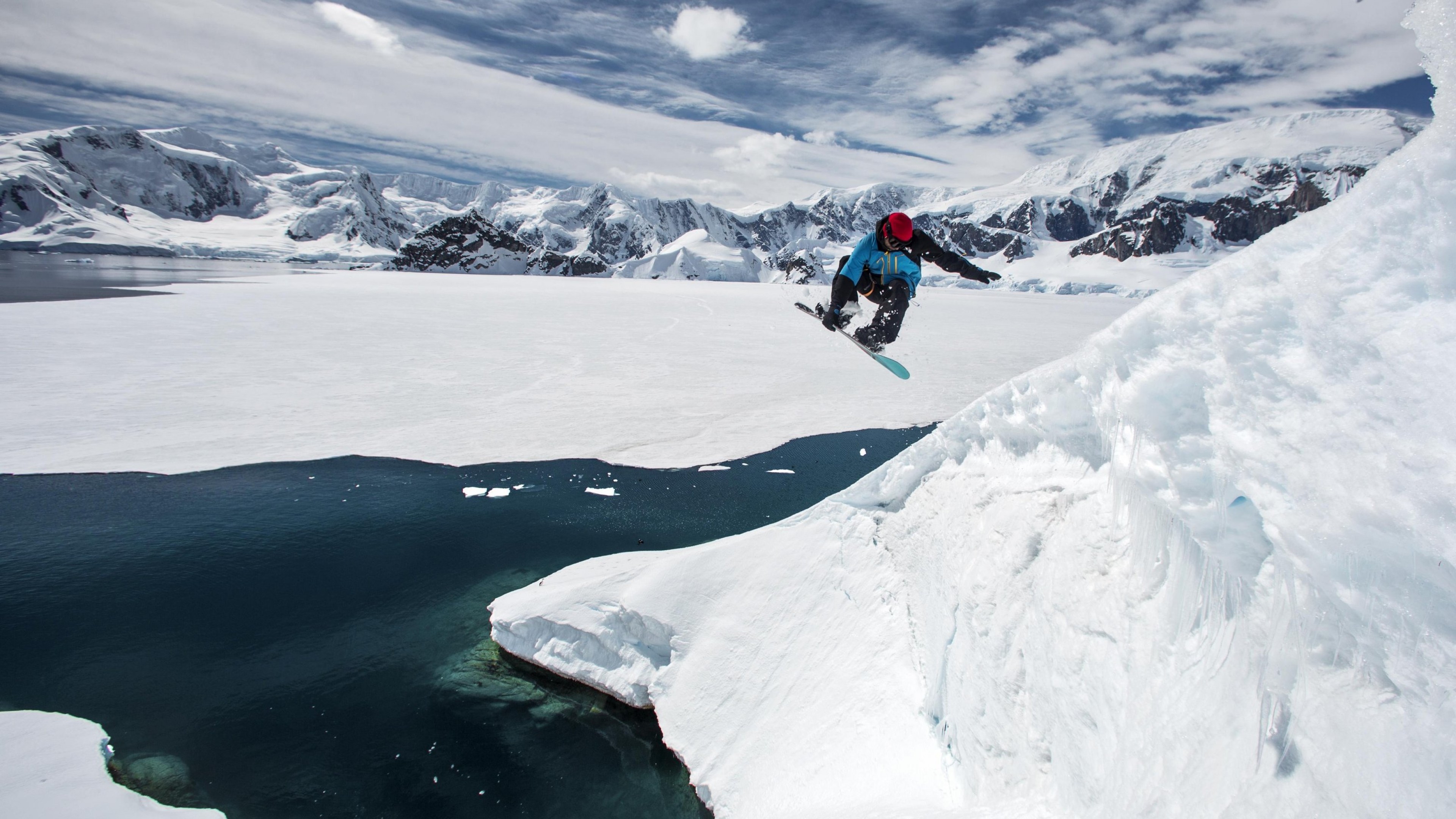 Antarctica, 4K, Xavier De Le Rue, snowbording, travel, winter, snow, HD Wallpaper