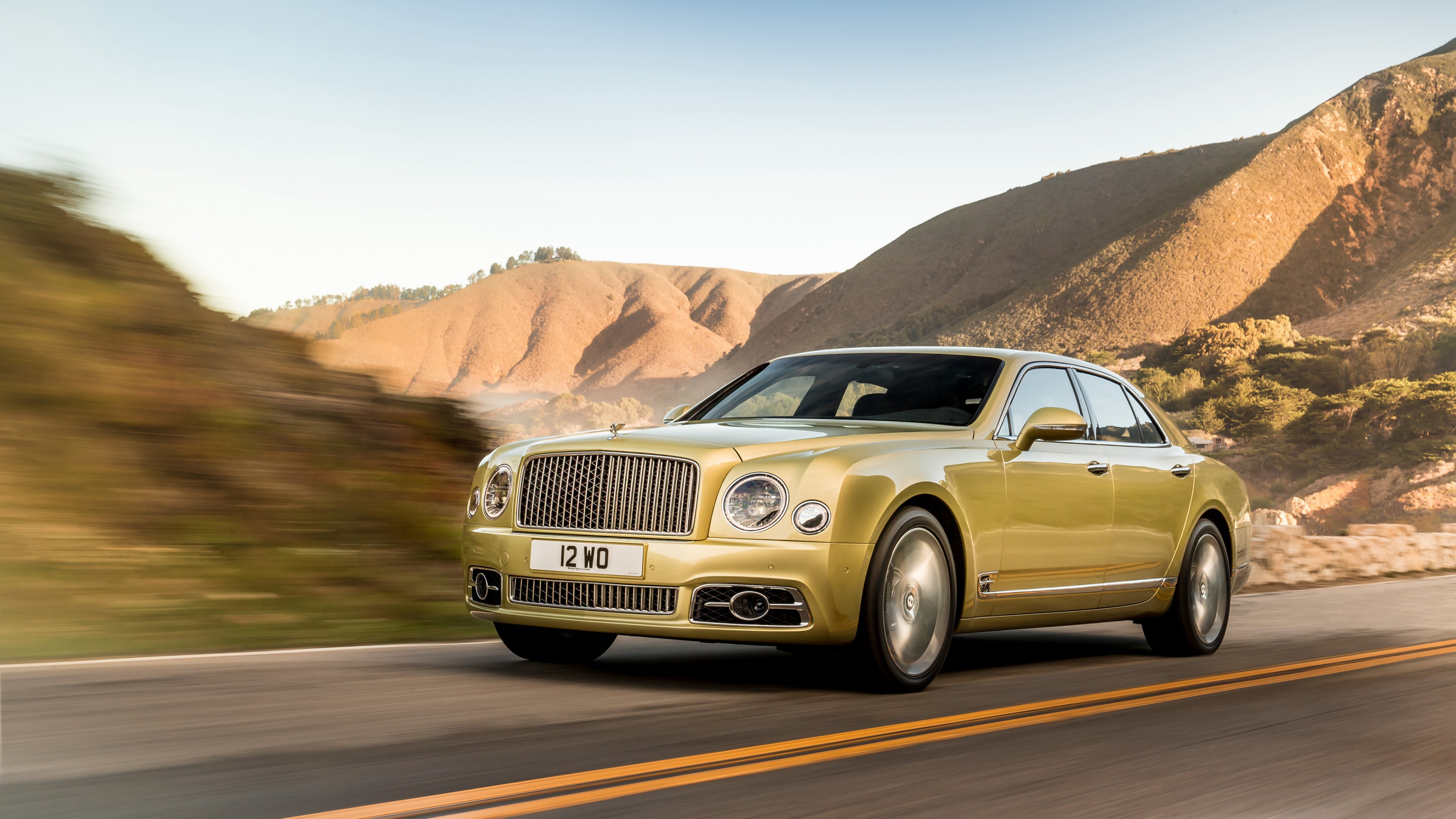 Bentley Mulsanne Speed, Geneva Auto Show 2016, gold, luxury car, HD Wallpaper