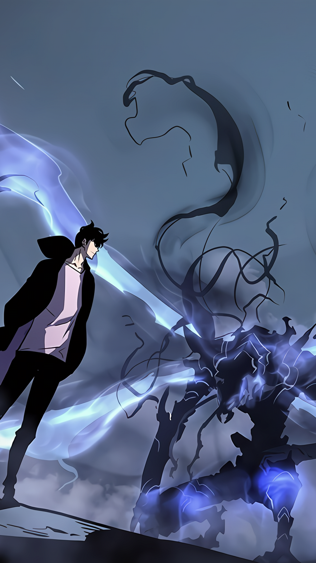 Anime Solo Leveling, Beru (Solo Leveling), Sung Jin-Woo, 1080x1920, Phone HD Wallpaper