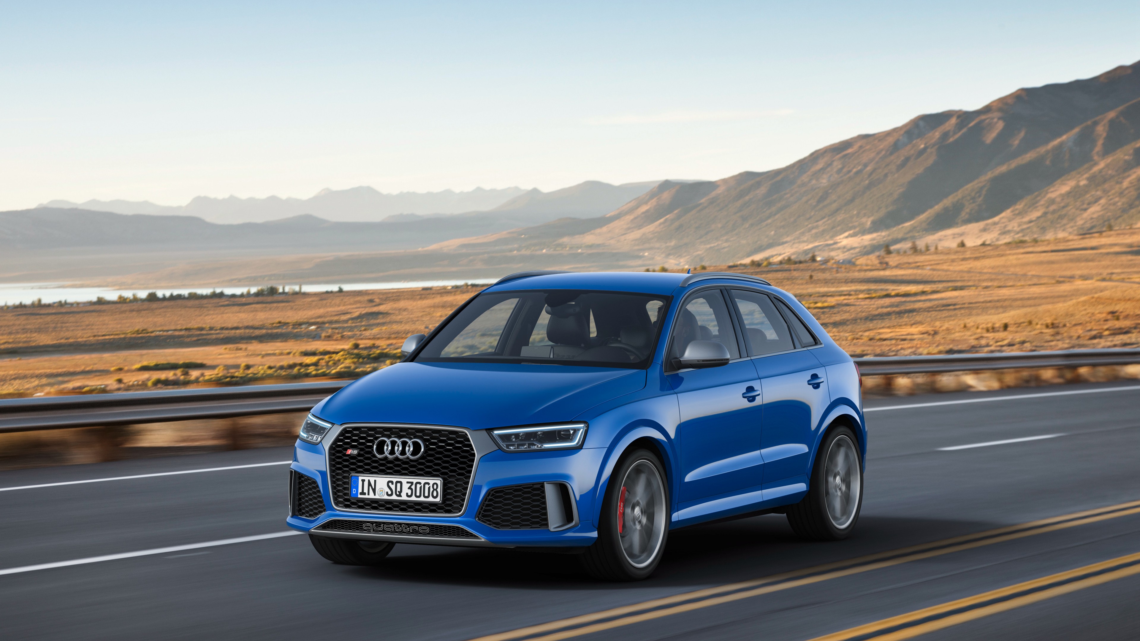 Audi RS Q3 performance (8U), Geneva Auto Show 2016, crossover, blue, HD Wallpaper