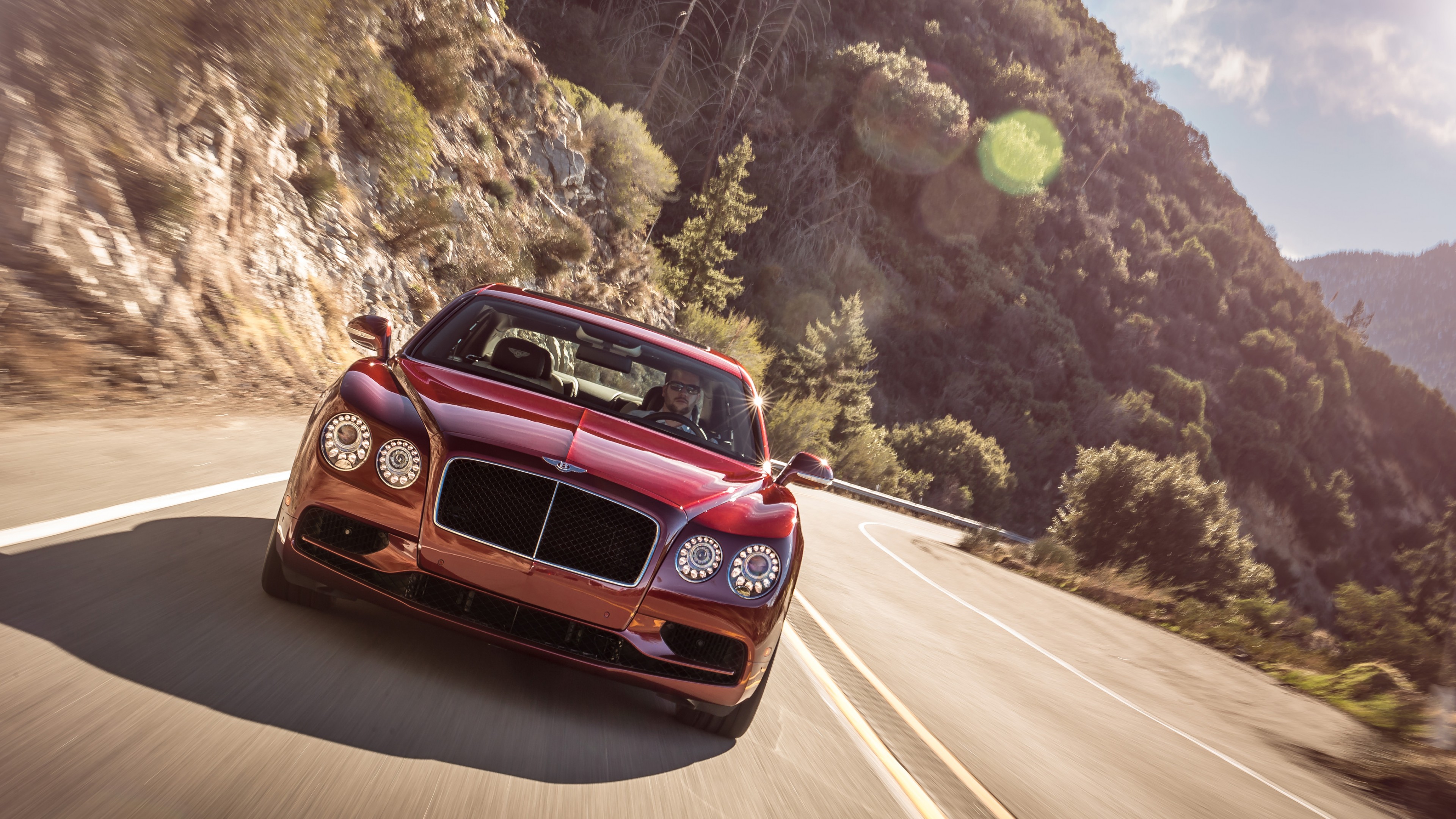 Bentley Flying Spur V8 S, Geneva Auto Show 2016, luxury, red, HD Wallpaper