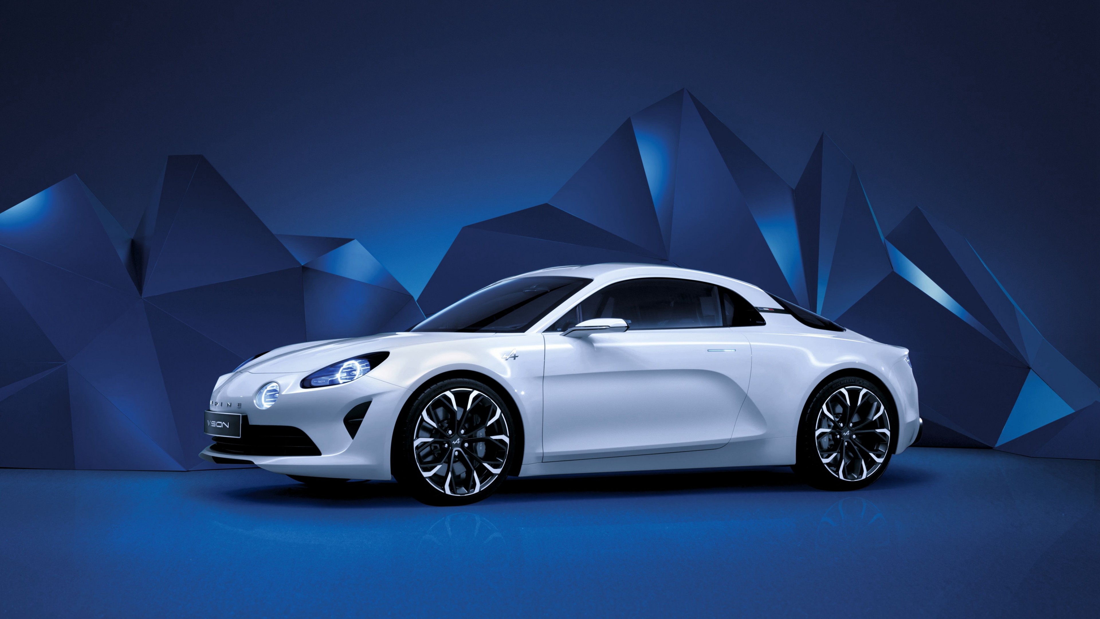 Renault Alpine Vision, Geneva Auto Show 2016, sport car, white, HD Wallpaper