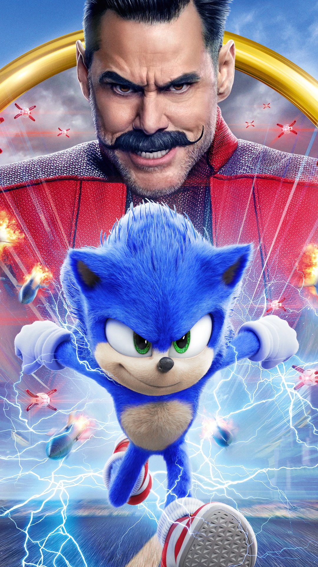 Movie Sonic the Hedgehog, Jim Carrey, 1080x1920, Phone HD Wallpaper
