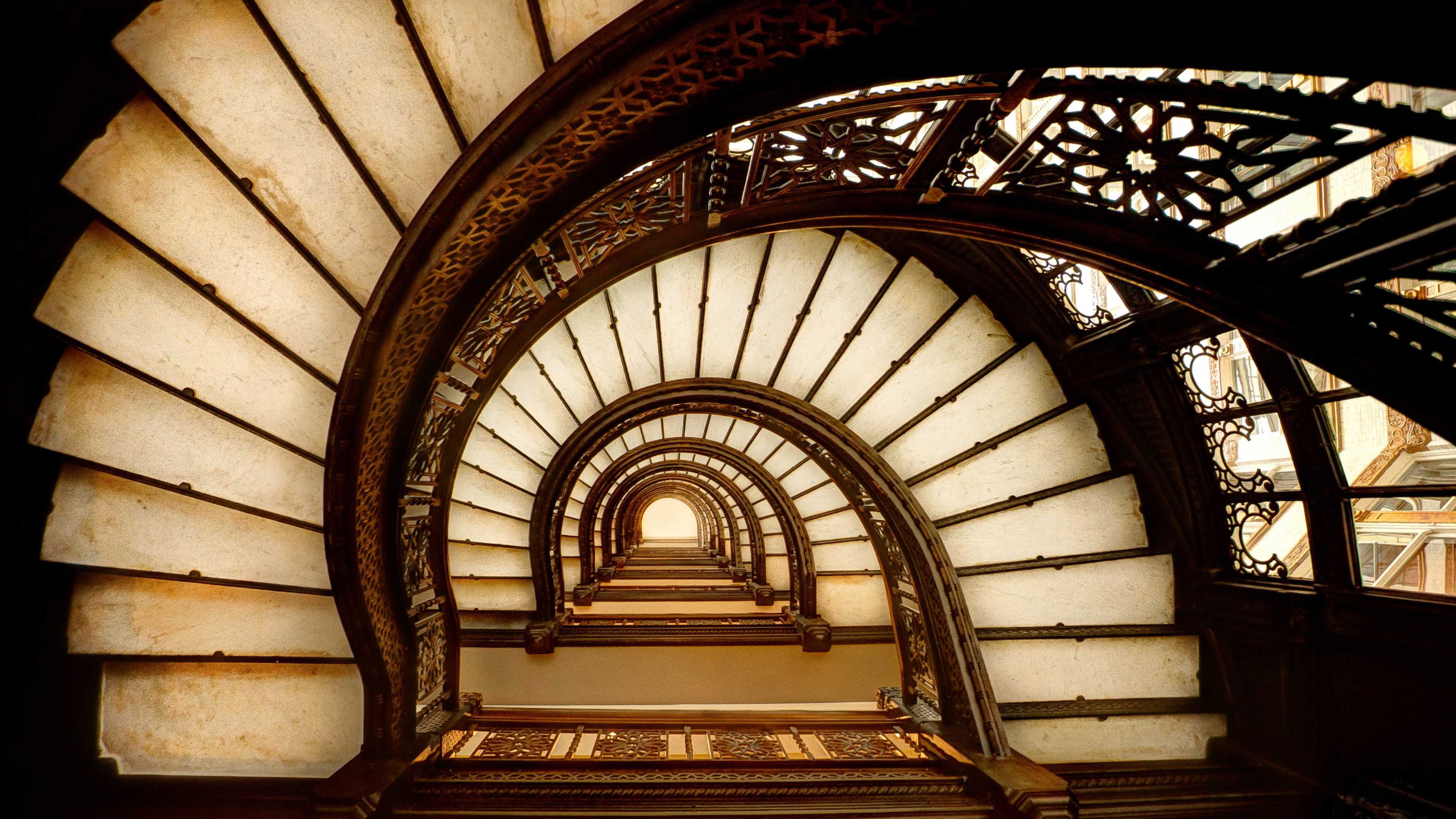 black and white stairs, Tourism, Travel, HD Wallpaper