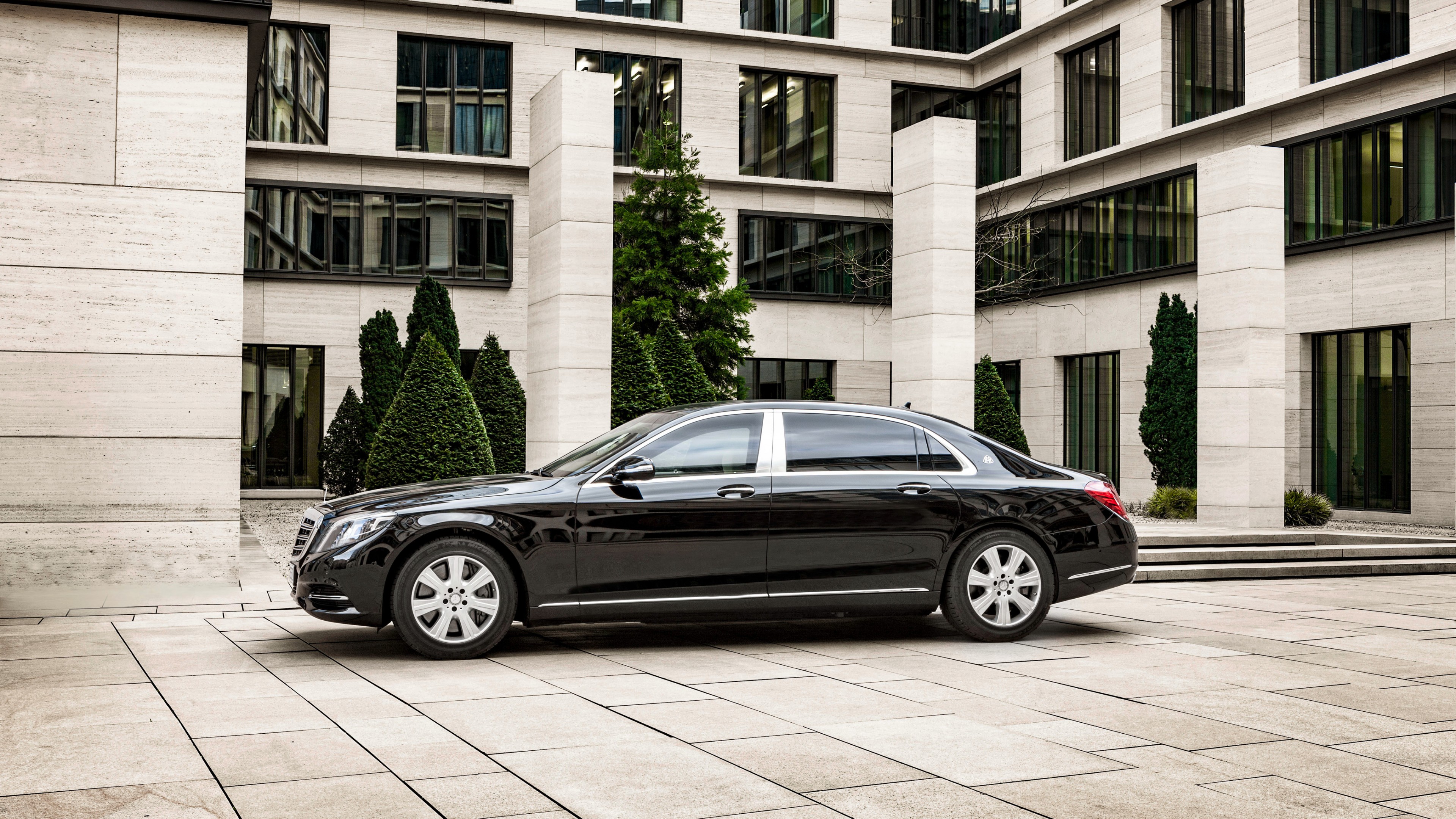 Mercedes-Maybach S 600 Guard, Geneva Auto Show 2016, VR10, sedan, black, HD Wallpaper