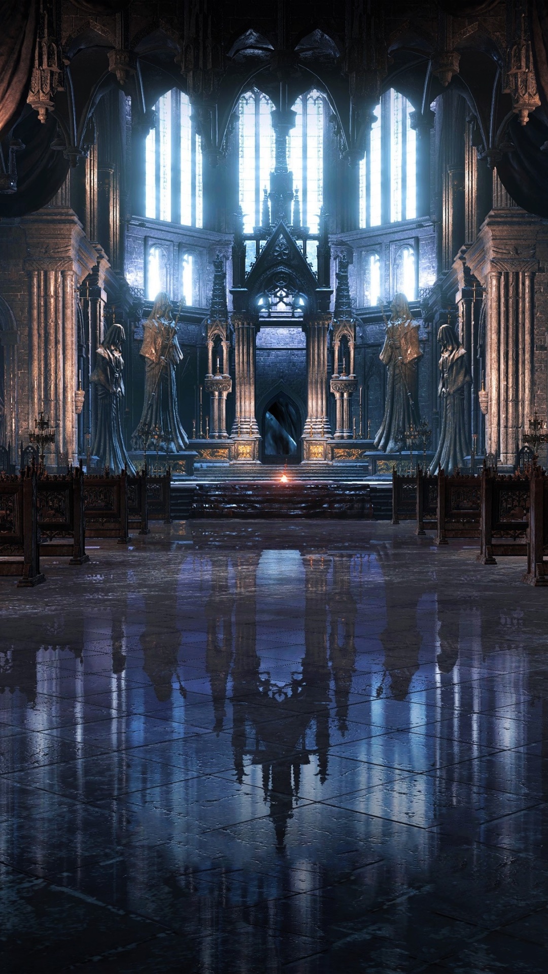 Video Game Dark Souls III, Altar, Cathedral, Dark Souls, Gothic, 1080x1920, Phone HD Wallpaper