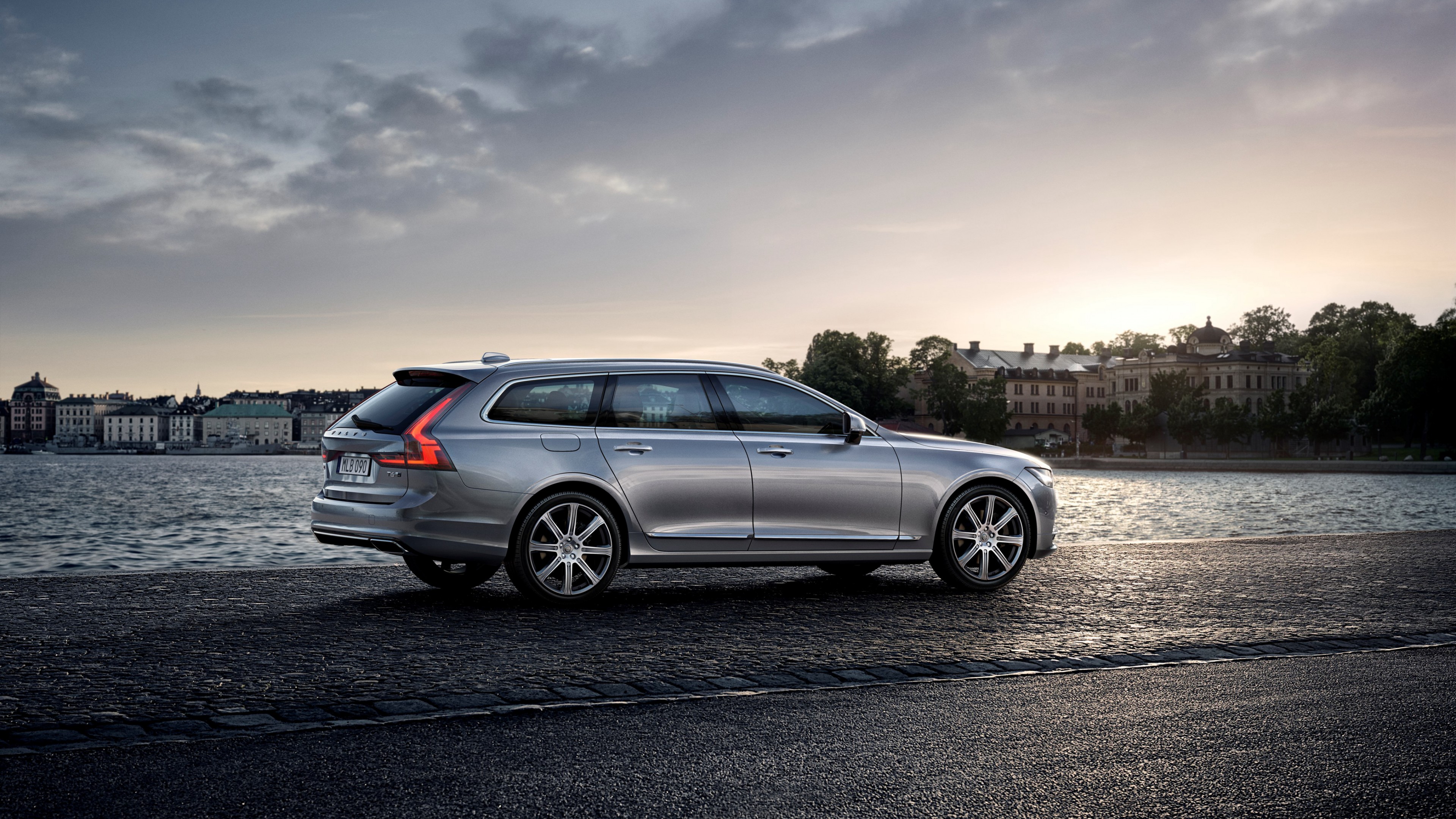 Volvo V90, Geneva Motor Show 2016, sedan, grey, HD Wallpaper