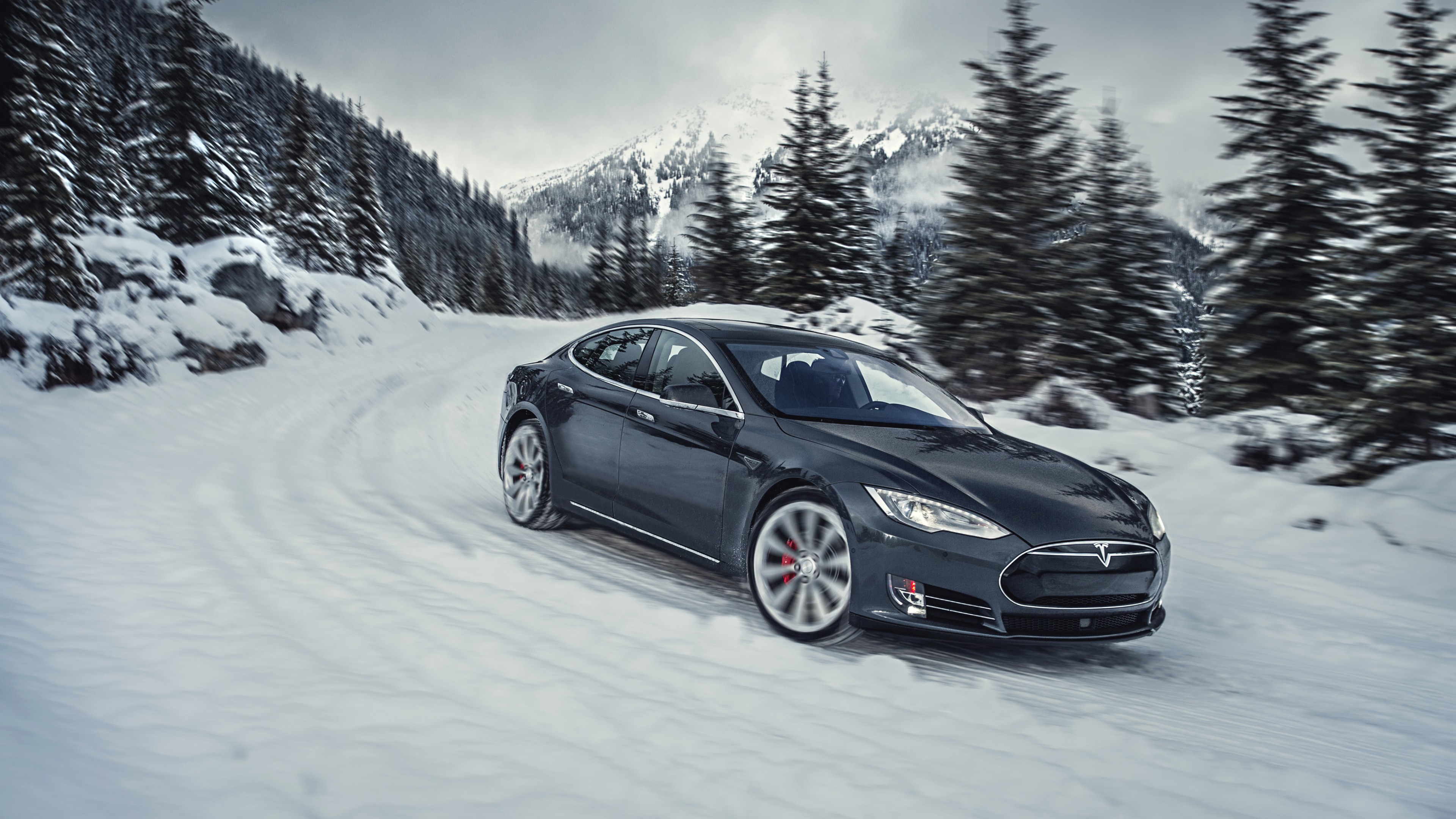 Tesla model S P85D, Quickest Electric Cars, sport cars, electric cars, suv, black, HD Wallpaper