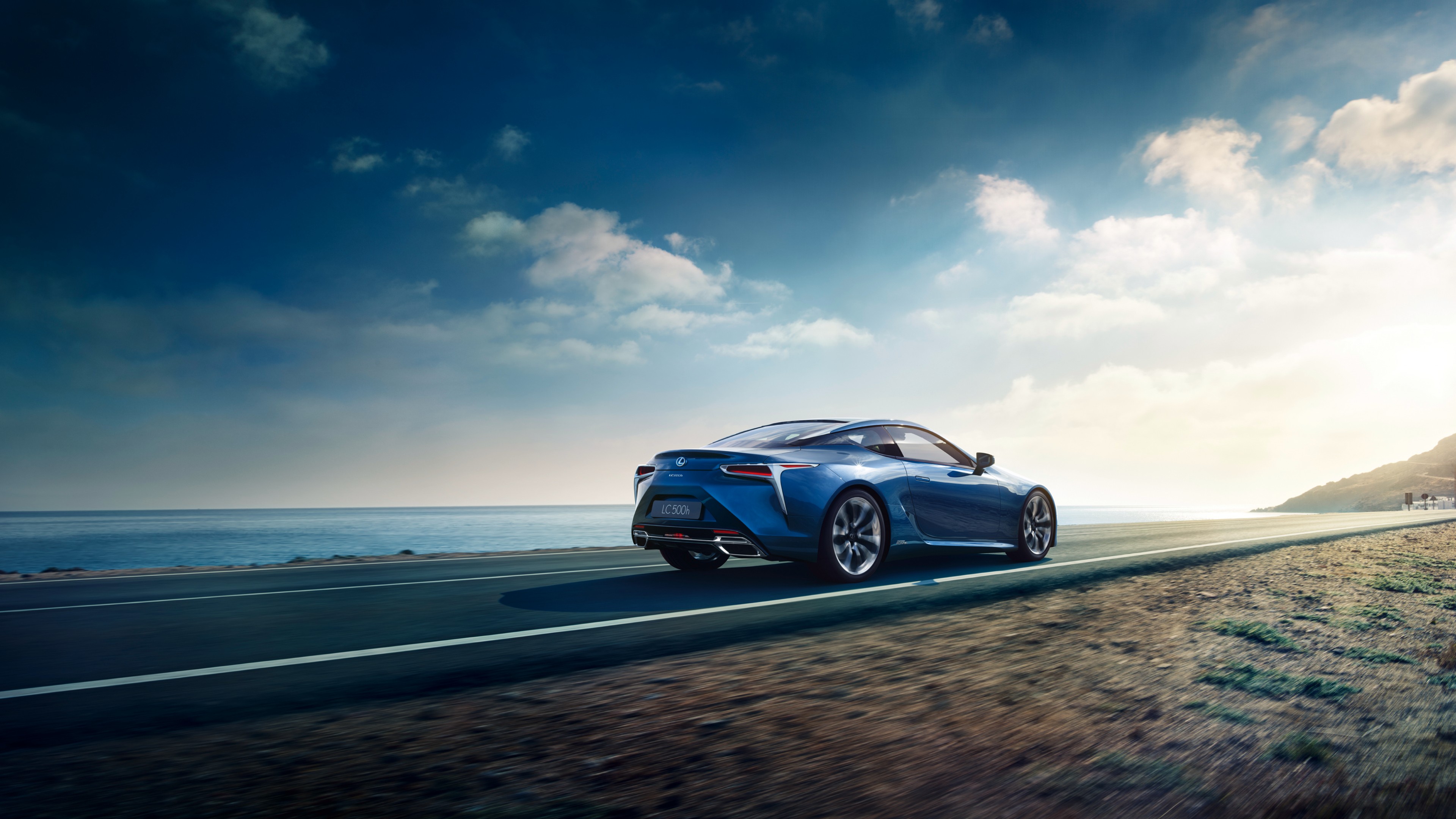 Lexus LC 500h EU-spec, Geneva Auto Show 2016, sport car, Hybrid, blue, HD Wallpaper