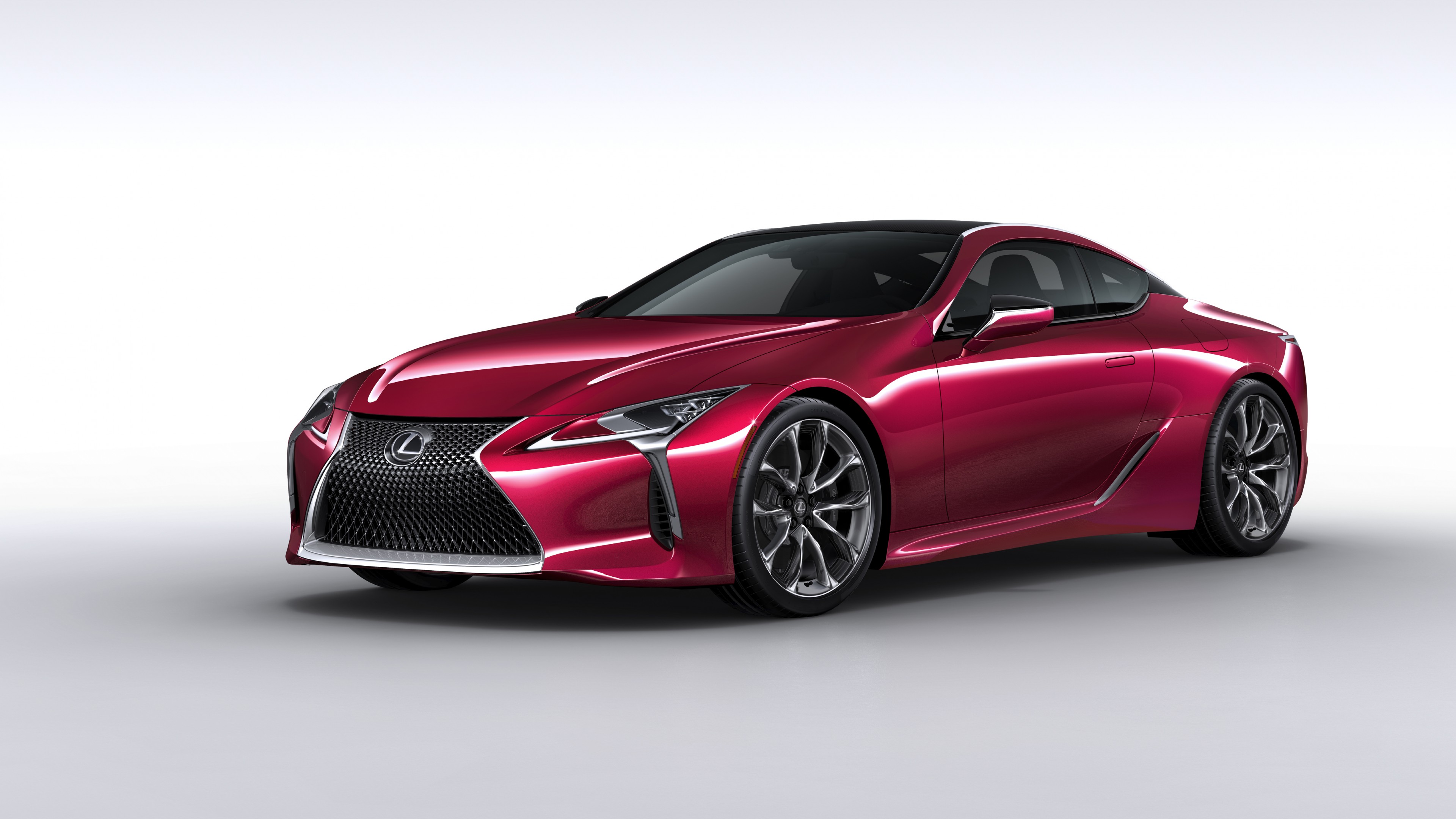 Lexus LC 500, detroit auto show 2016, sport car, red, HD Wallpaper