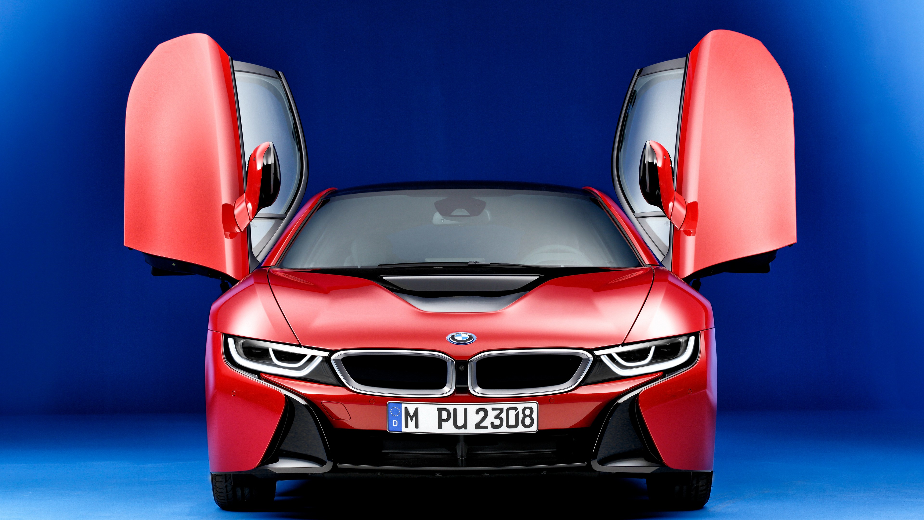 BMW i8 Protonic Red Edition, Geneva Motor Show 2016, hybrid, red, HD Wallpaper