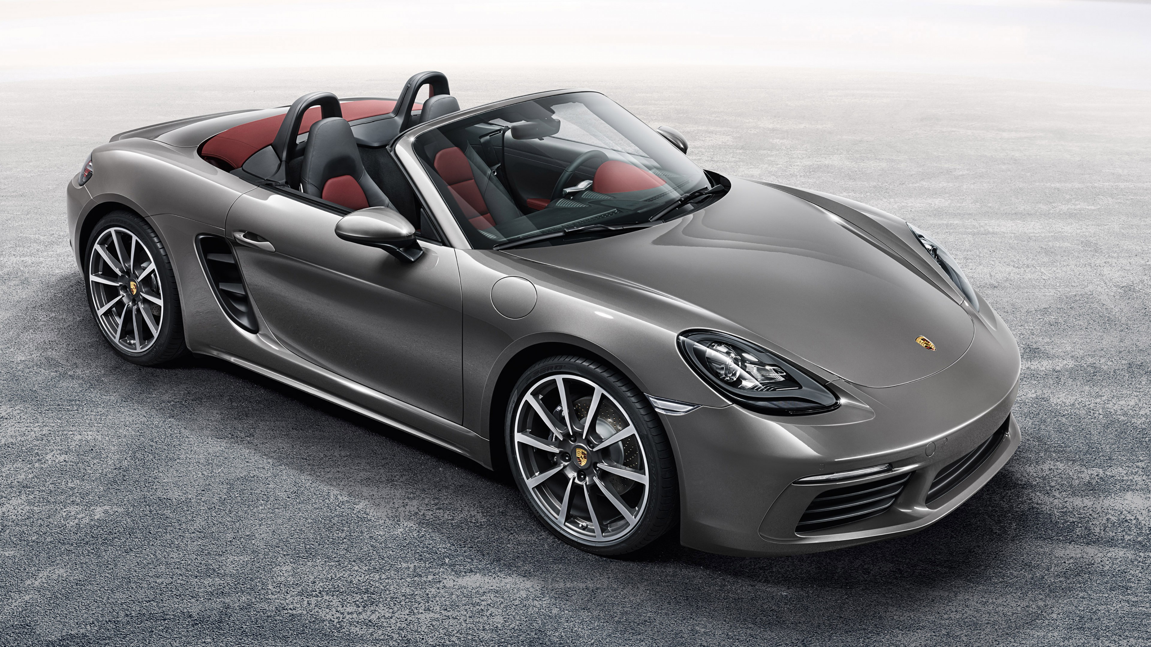 Porsche 718 Boxster, sports car, grey, HD Wallpaper
