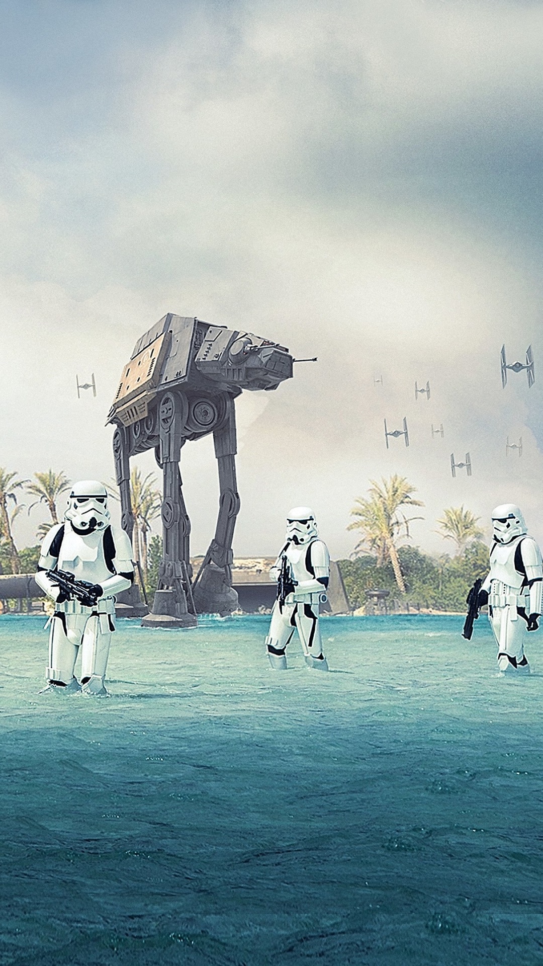 Movie Rogue One: A Star Wars Story, Stormtrooper, AT-AT Walker, 1080x1920, Phone HD Wallpaper