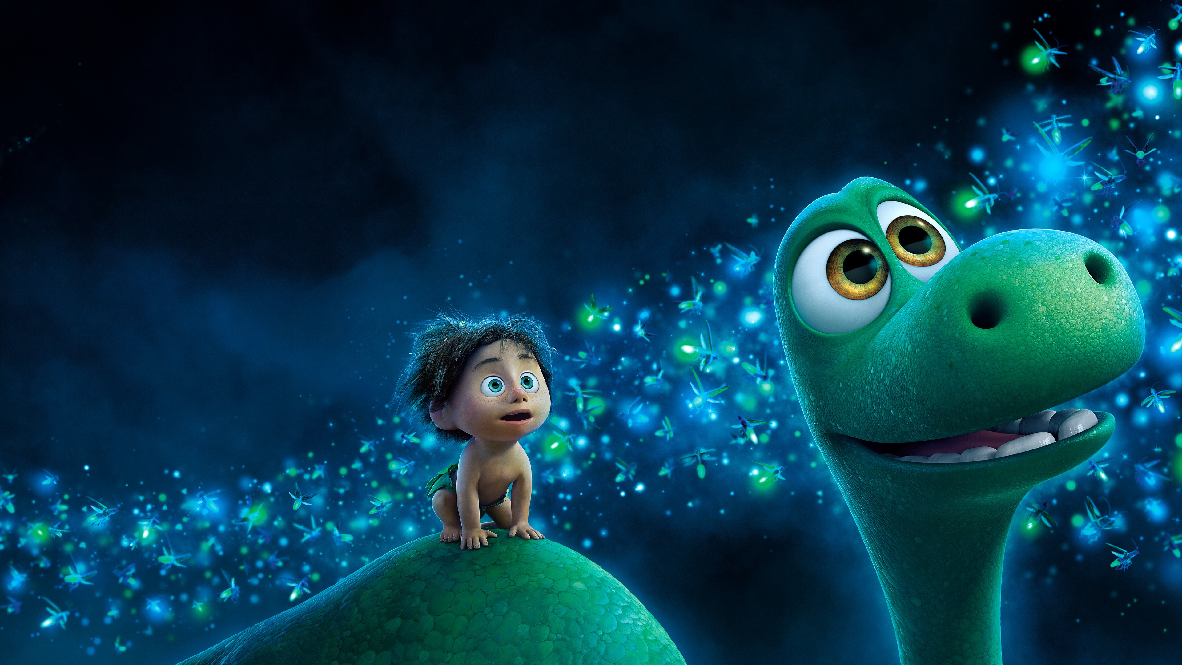 The Good Dinosaur, dinosaur, boy, Brachiosaurus, Pixar, HD Wallpaper