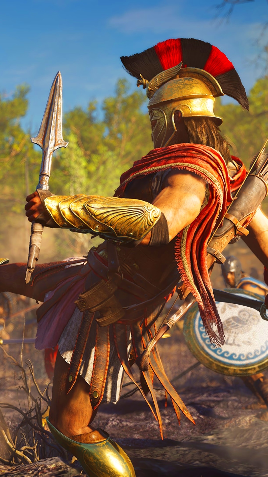 Video Game Assassins Creed Odyssey, War, Sword, Soldier, Spartan, 1080x1920, Phone HD Wallpaper