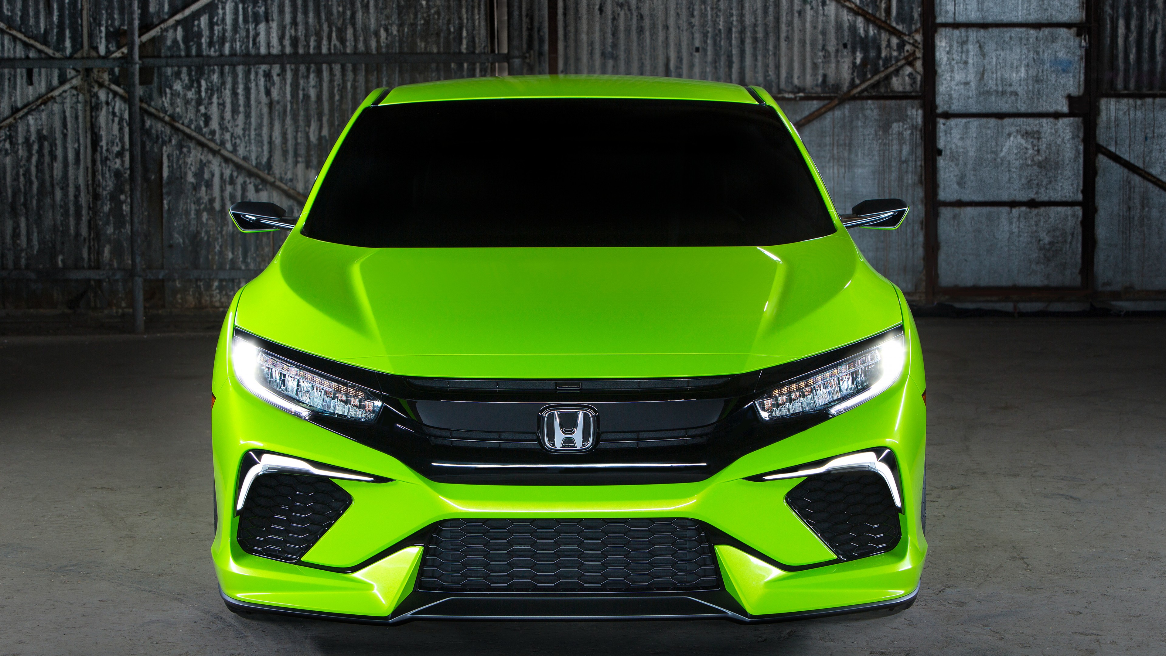 Honda Civic, Concept, green, Tokyo Motor Show 2015, HD Wallpaper