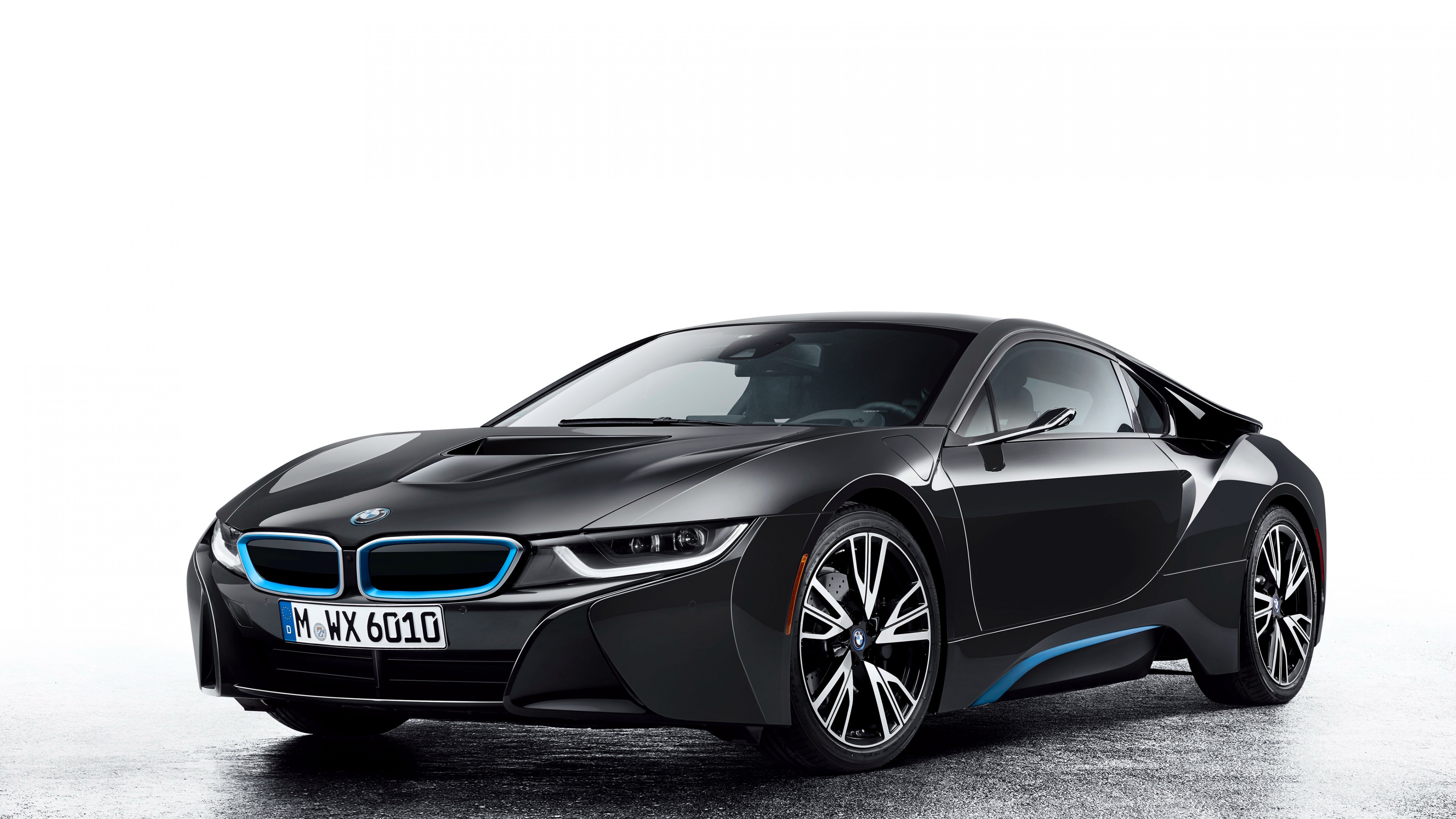 BMW i8, CES 2016, Hybrid, black, HD Wallpaper