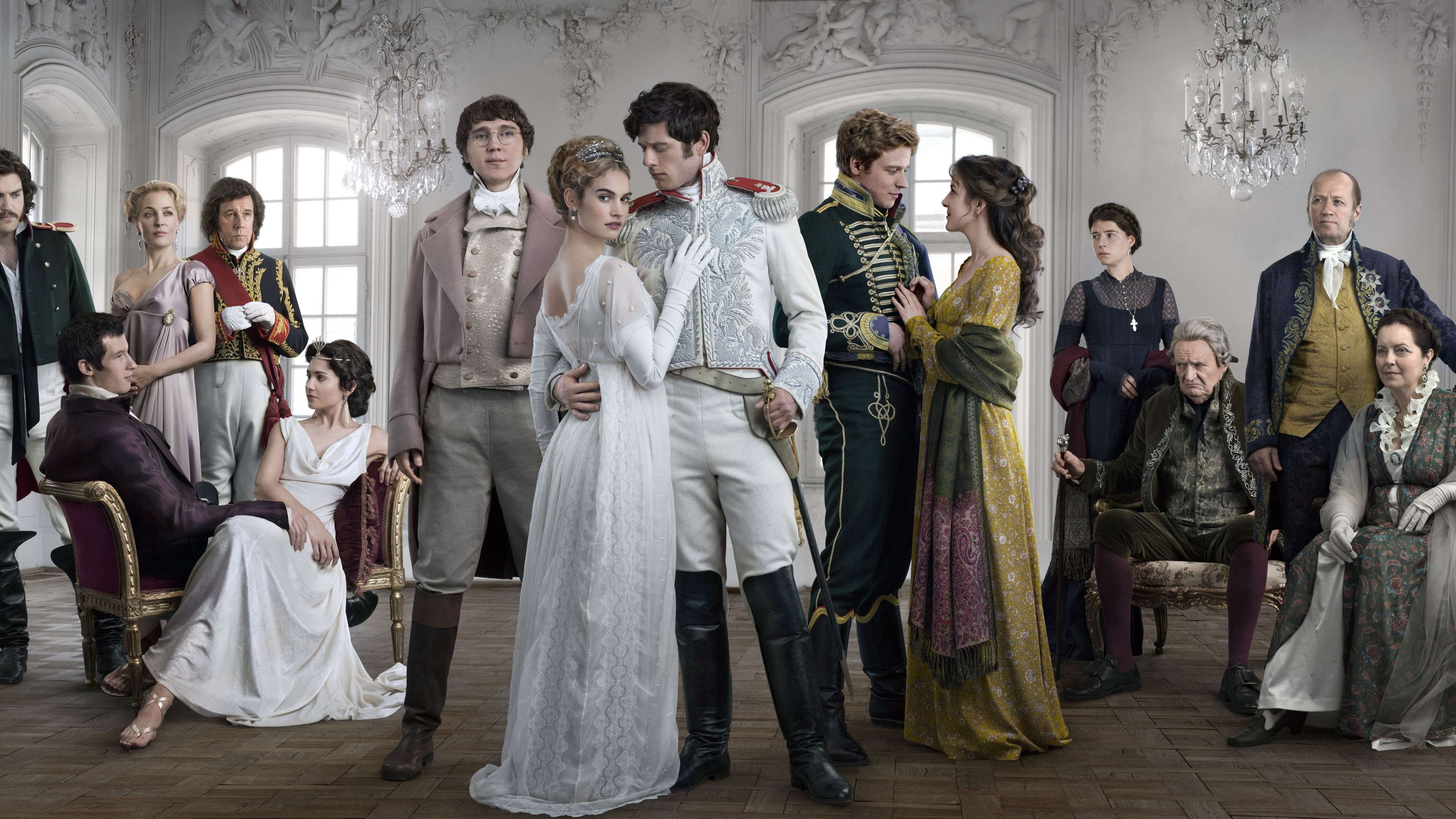 War & Peace, Lily James, Paul Dano, James Norton, Best TV series, HD Wallpaper