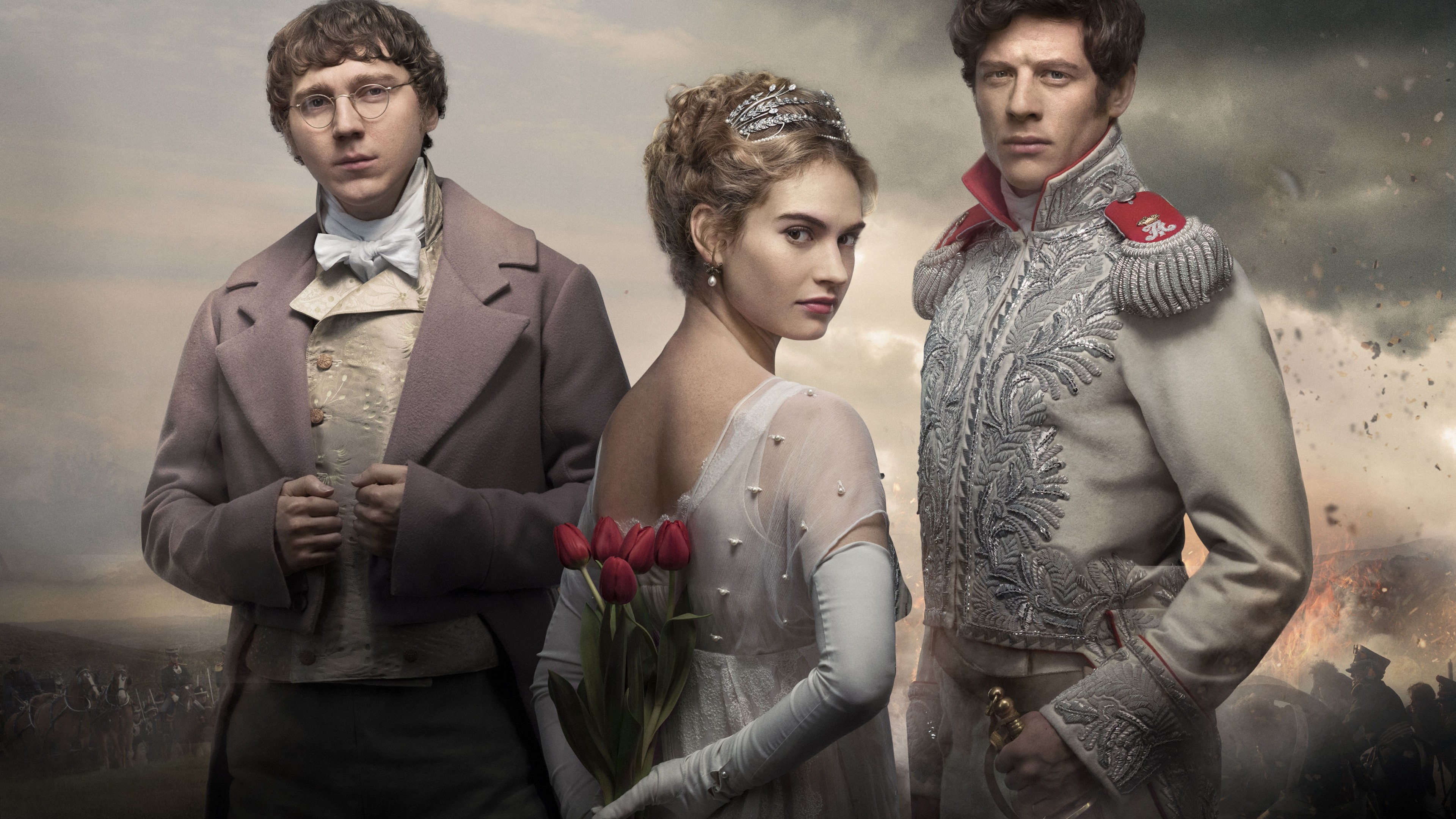 War & Peace, Lily James, Paul Dano, James Norton, Best TV series, HD Wallpaper
