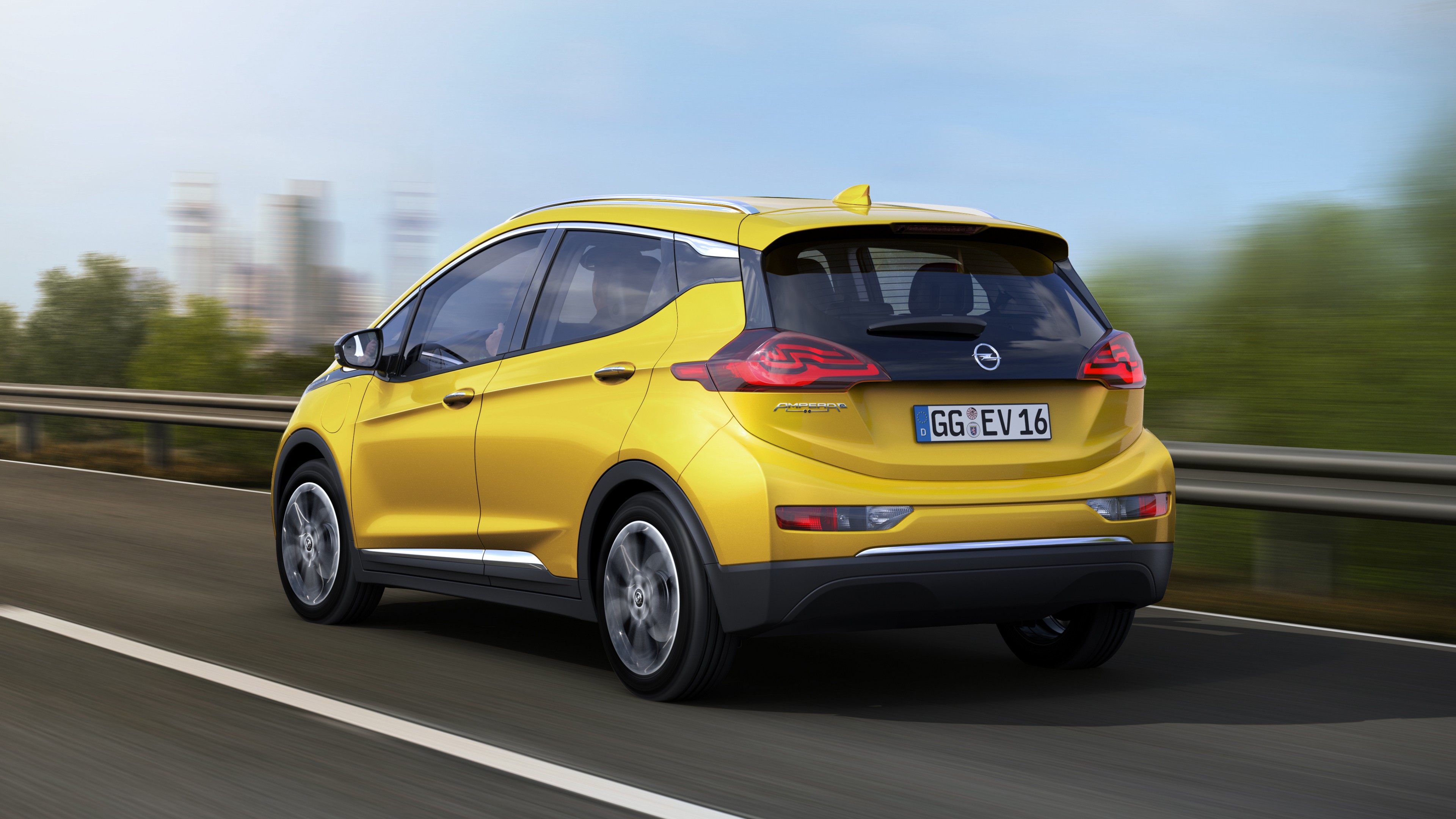 Opel Ampera-e, Geneva International Motor Show 2016, electric cars, yellow, HD Wallpaper