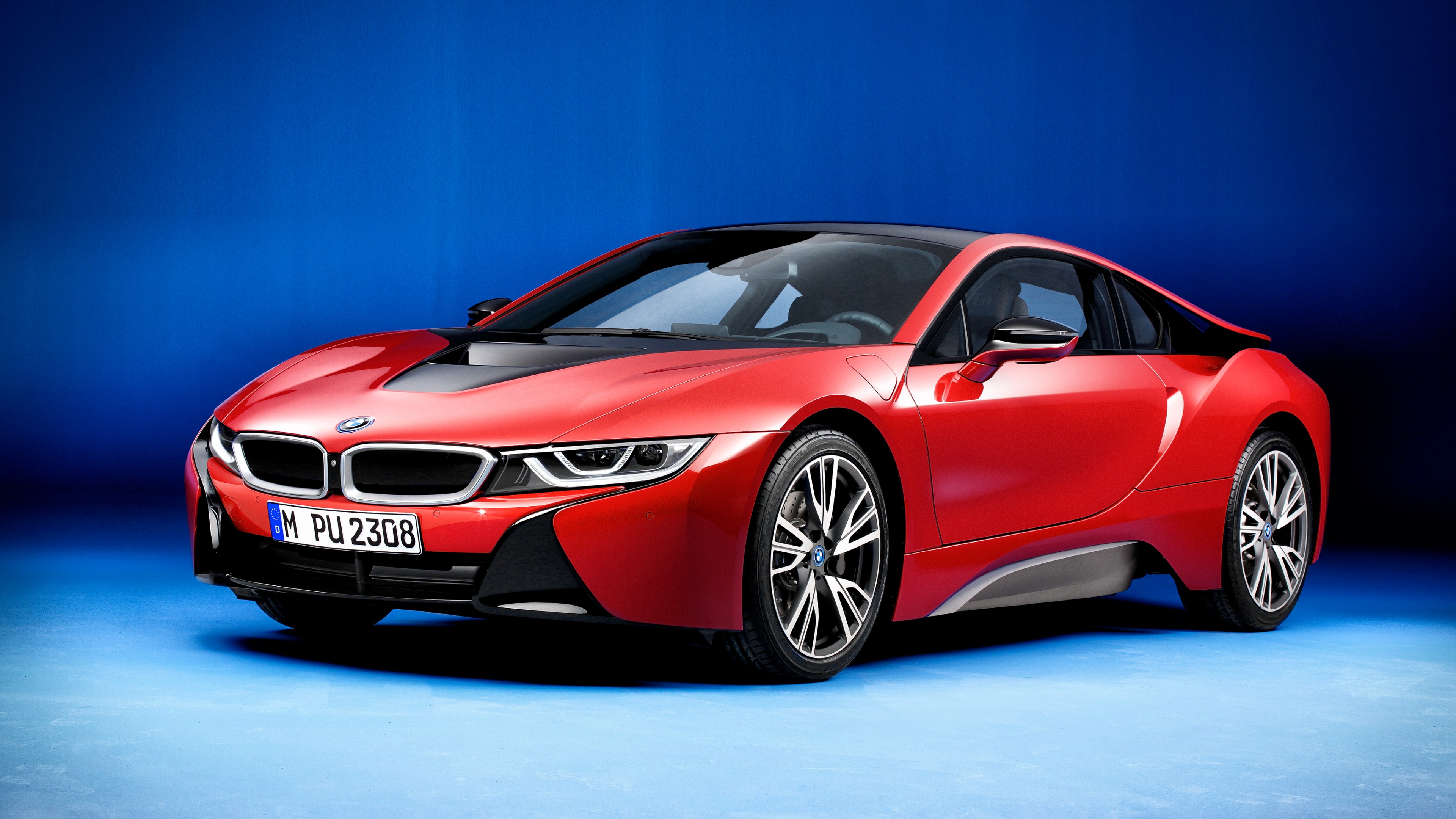 BMW i8 Protonic Red Edition, Geneva Motor Show 2016, hybrid, red, HD Wallpaper