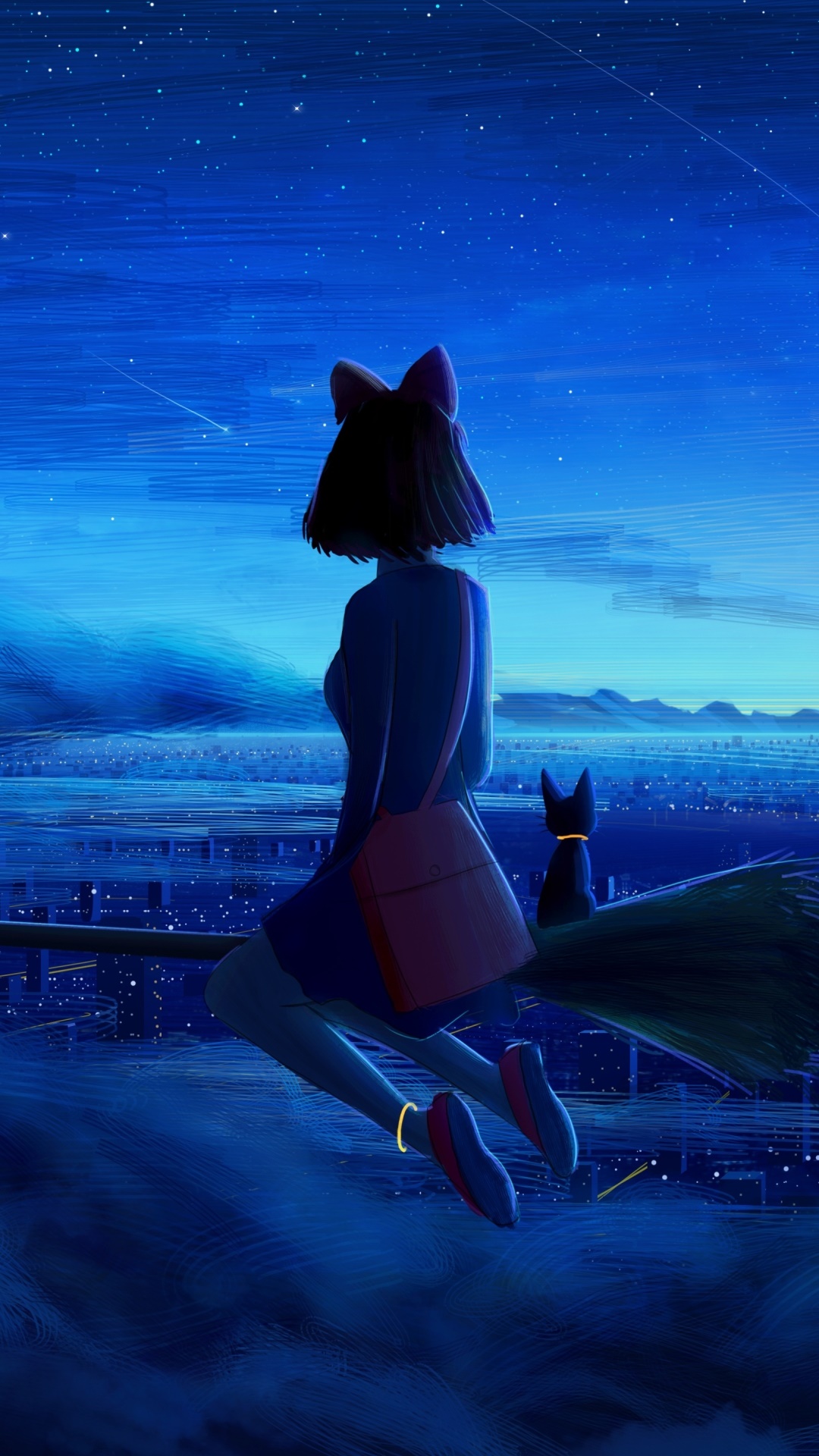 Anime Kikis Delivery Service, Jiji (Kuragehime), Kiki (Kikis Delivery Service), 1080x1920, Phone HD Wallpaper