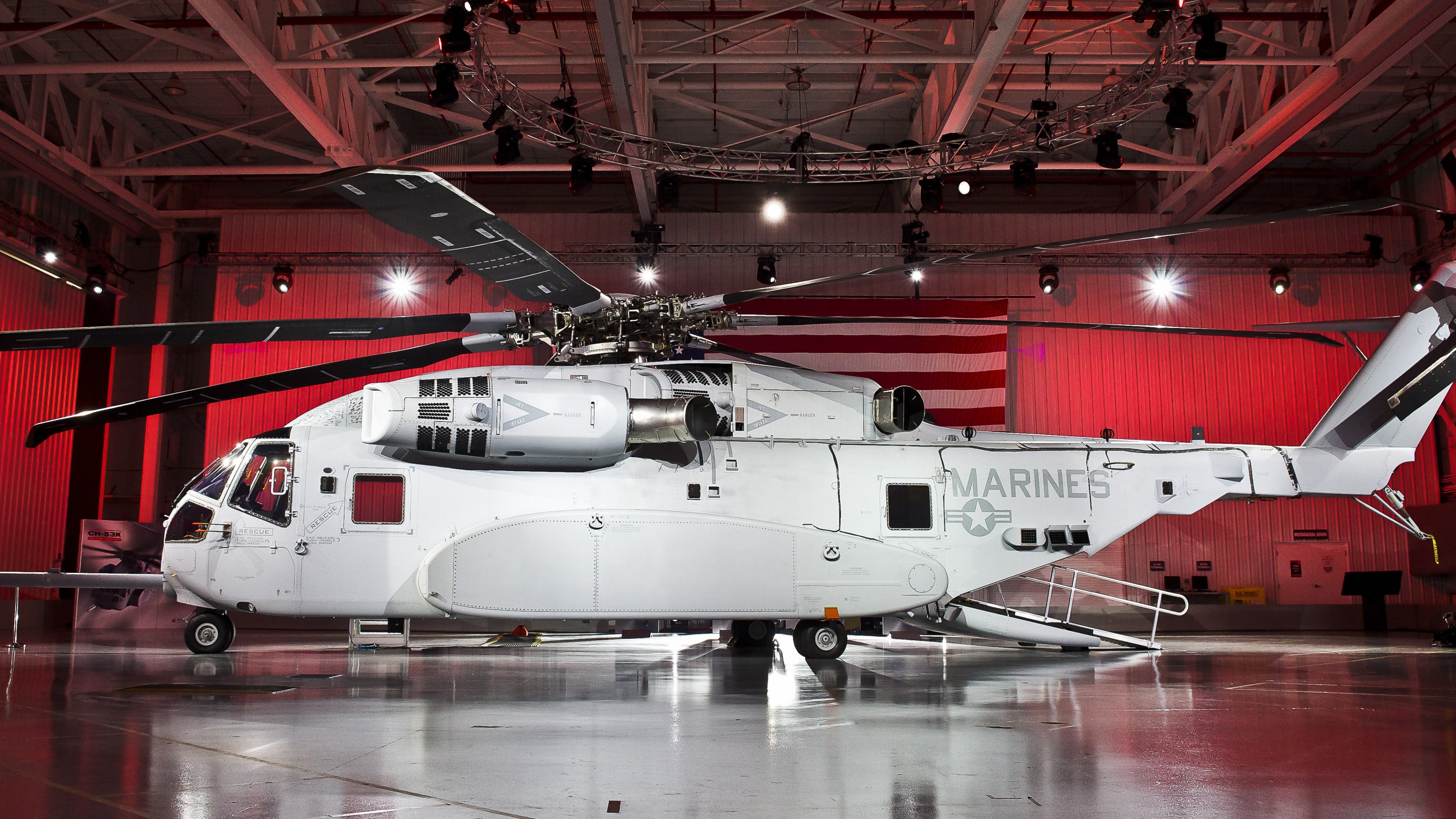 Sikorsky CH-53K King Stallion, fighter helicopter, fighter, U.S. Air Force,, HD Wallpaper