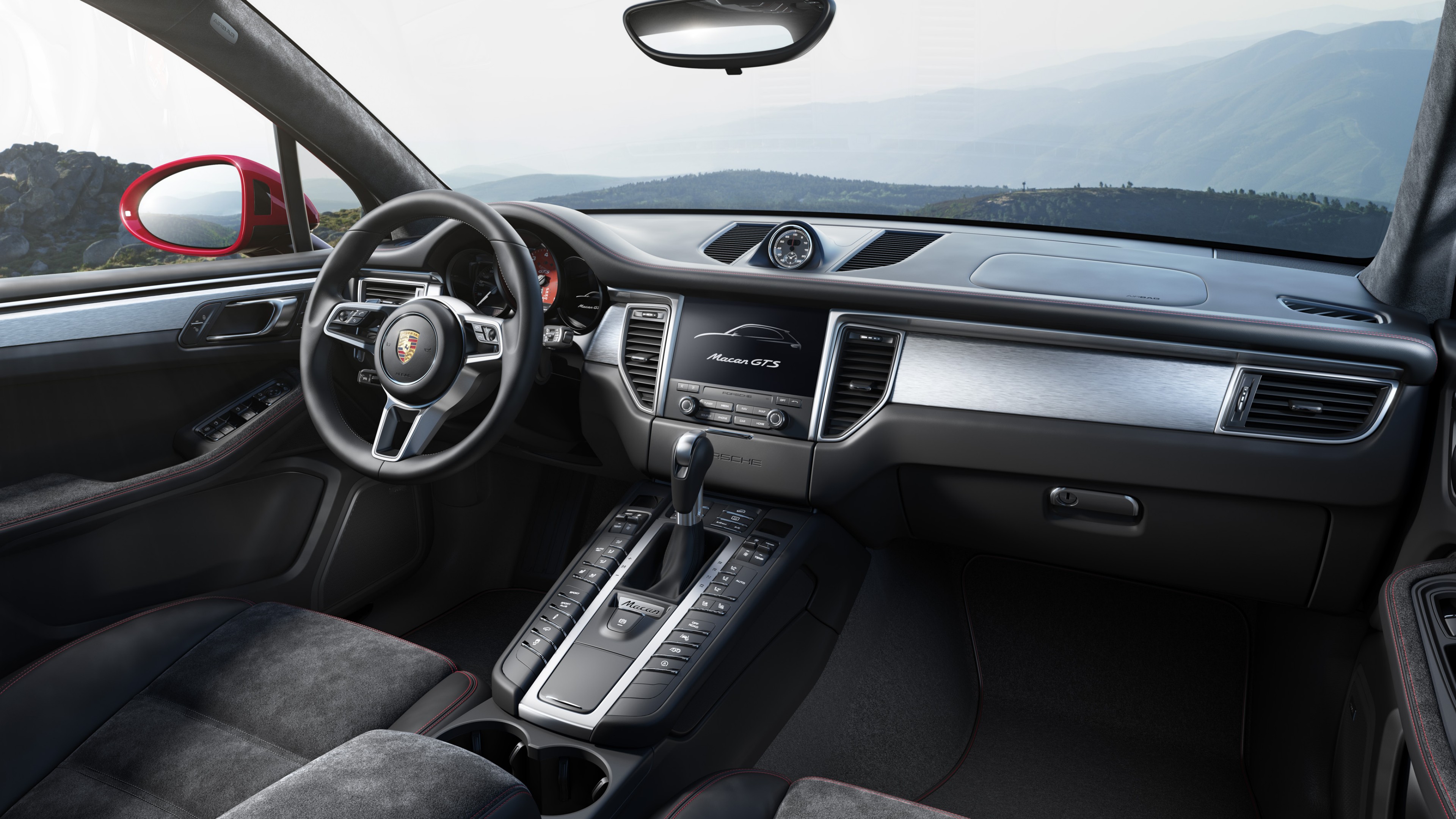 Porsche Macan GTS, concept, red, HD Wallpaper