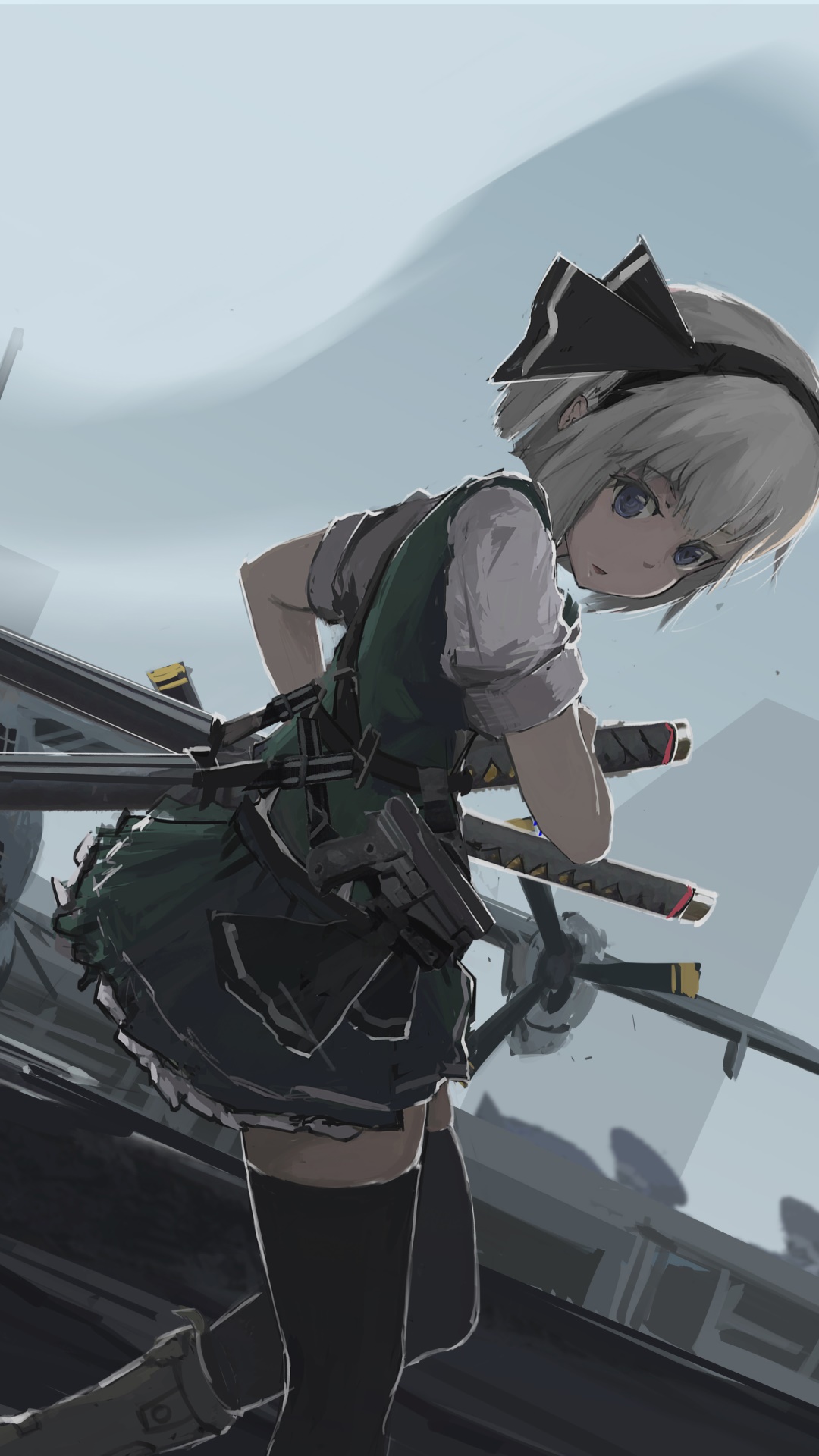 Anime Touhou, Youmu Konpaku, 1080x1920, Phone HD Wallpaper