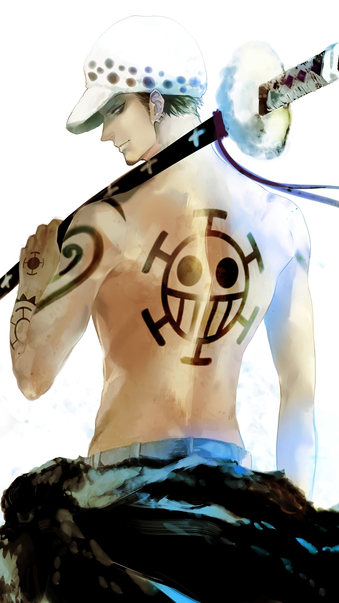 Anime One Piece, Sword, Trafalgar Law, Cap, 1080x1920, Phone HD Wallpaper