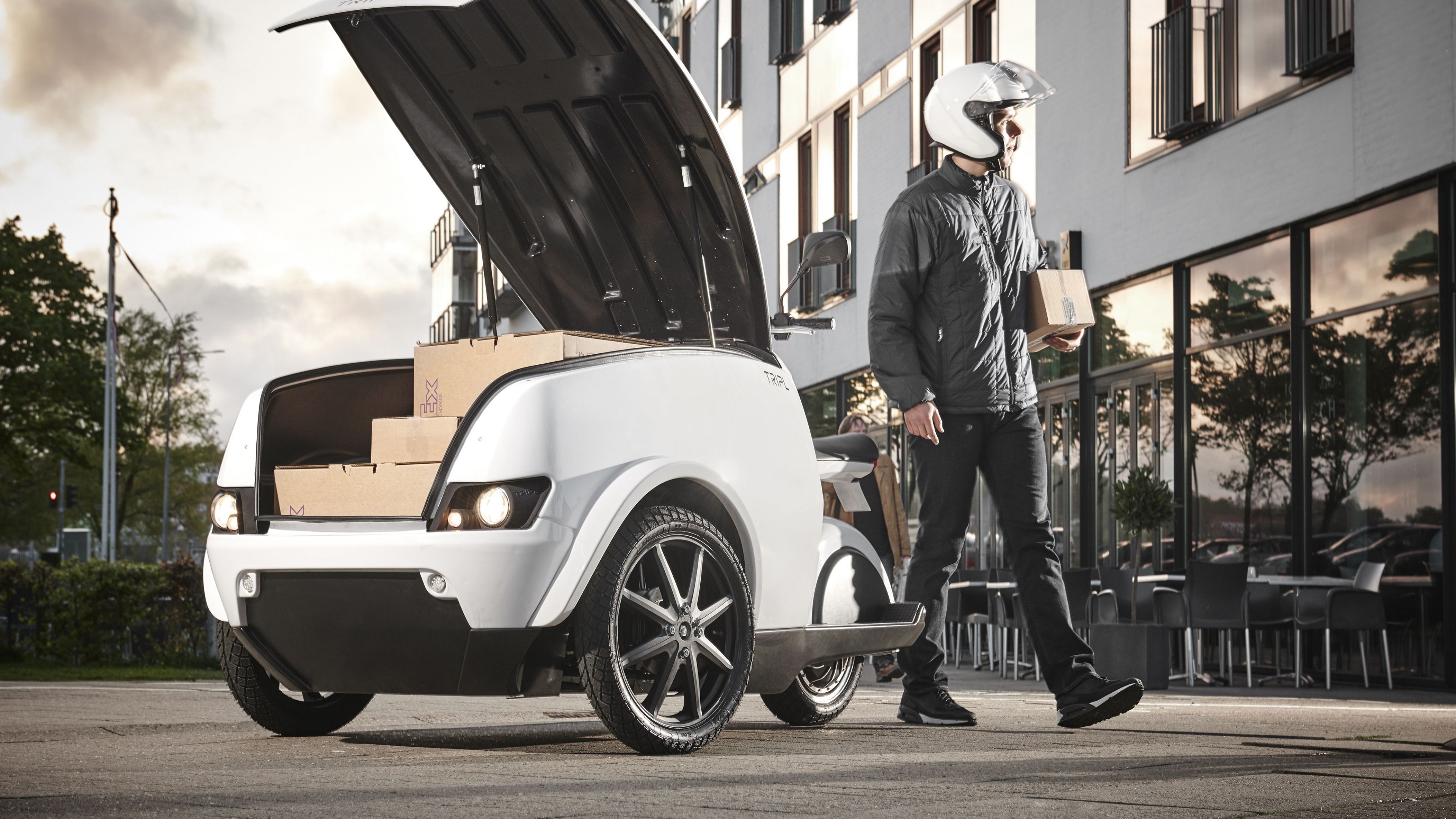 Tripl, electrocycle, concept, white, HD Wallpaper