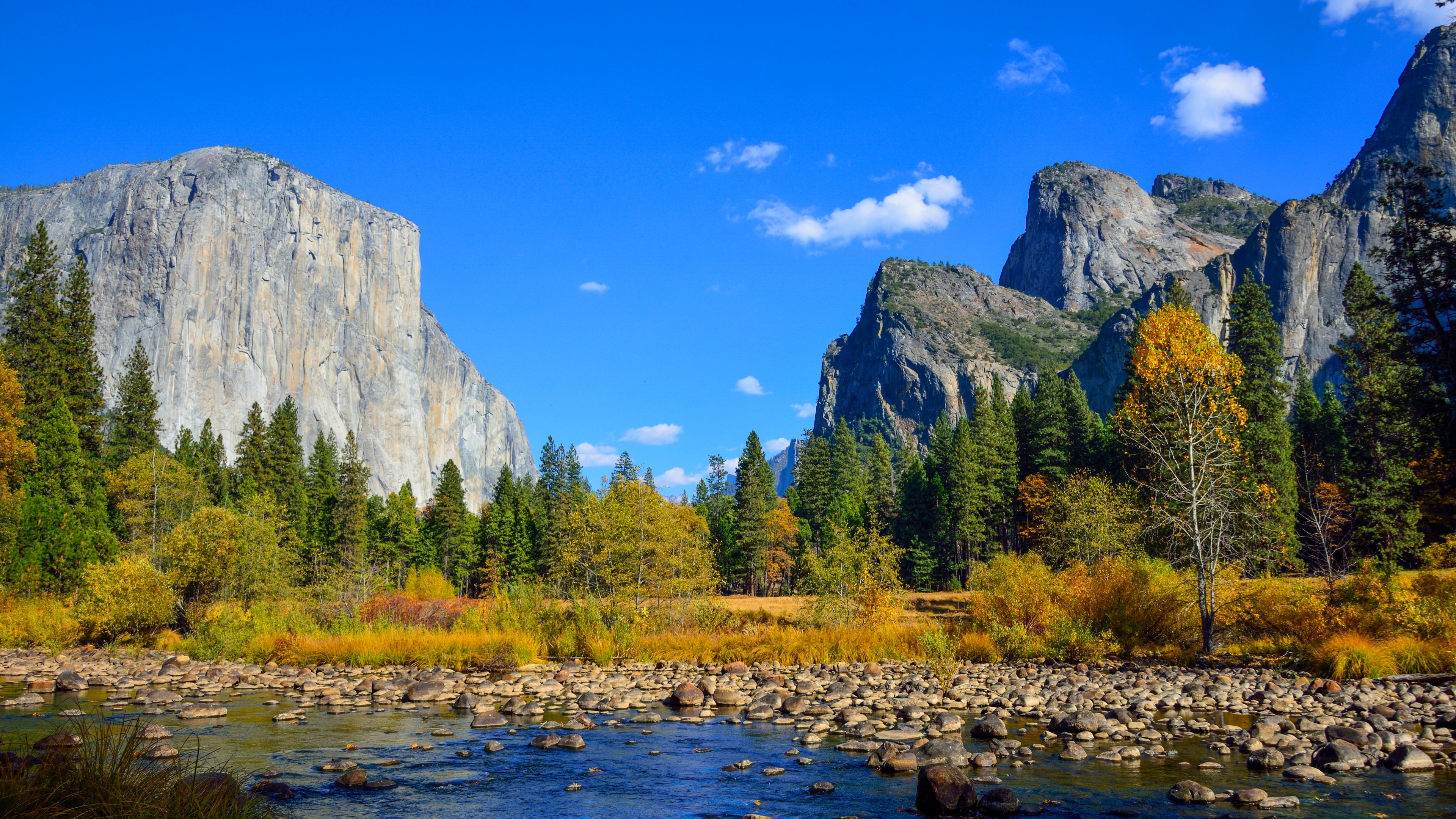 Yosemite, 4k, forest, OSX, apple, mountains, HD Wallpaper