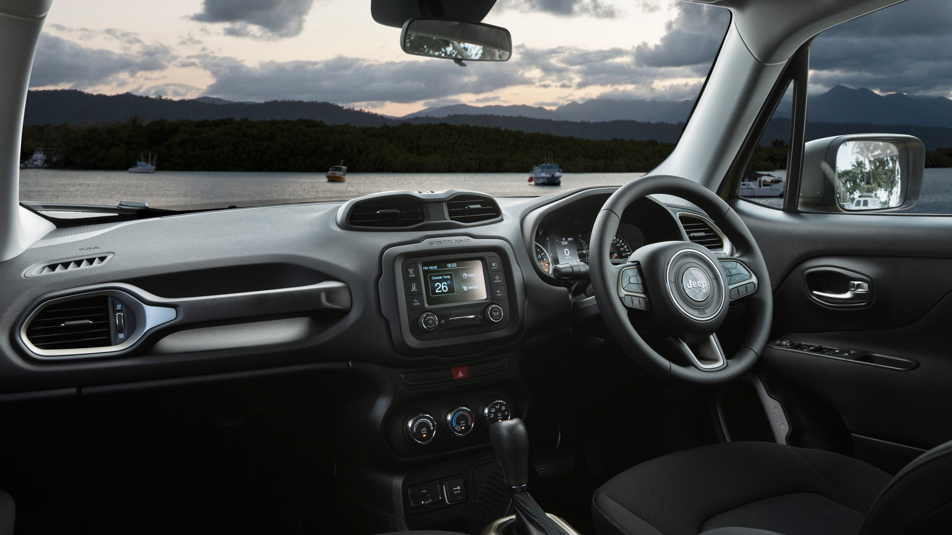 Jeep Renegade Sport, interior, HD Wallpaper