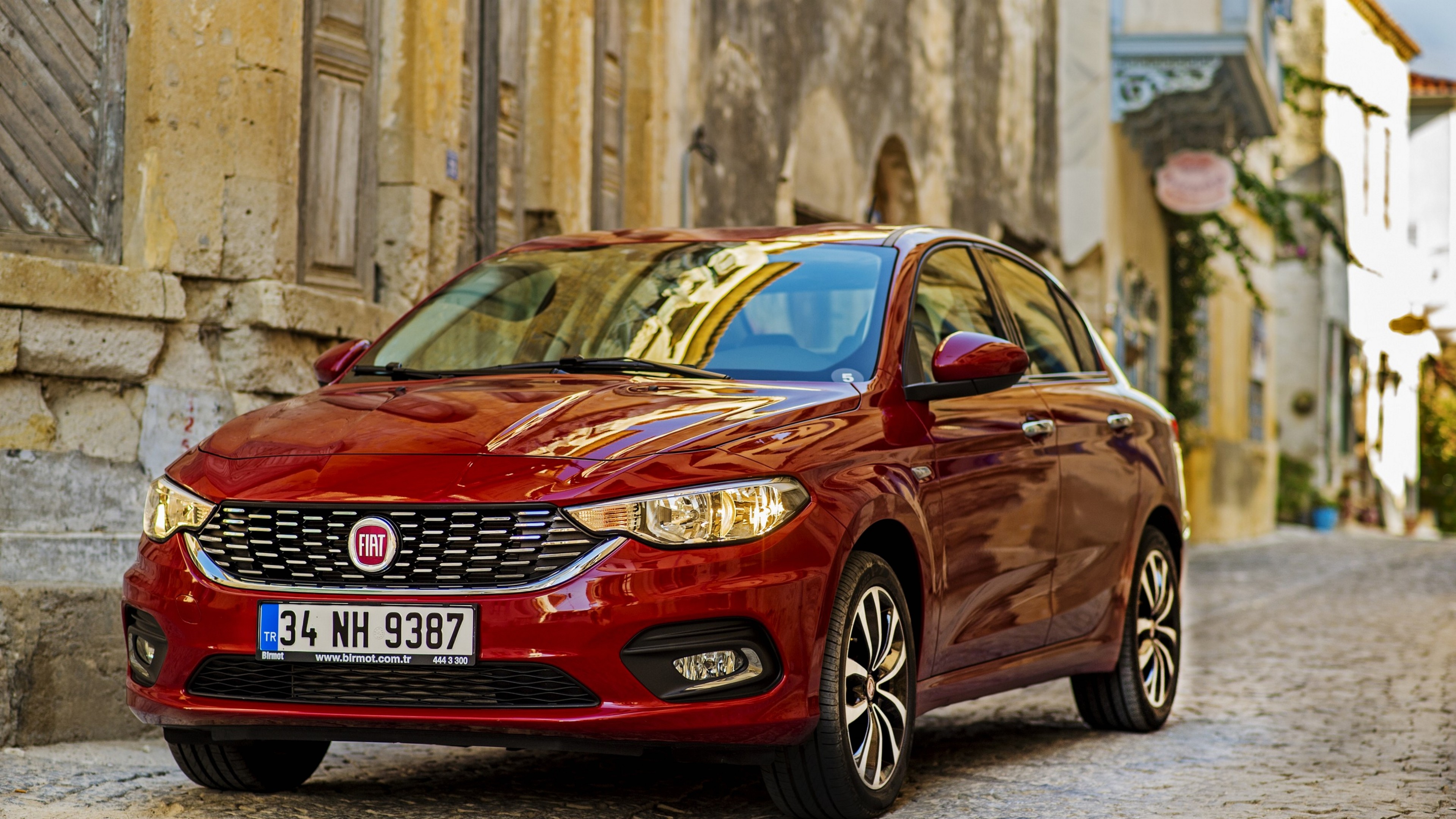 Fiat Egea, red, HD Wallpaper