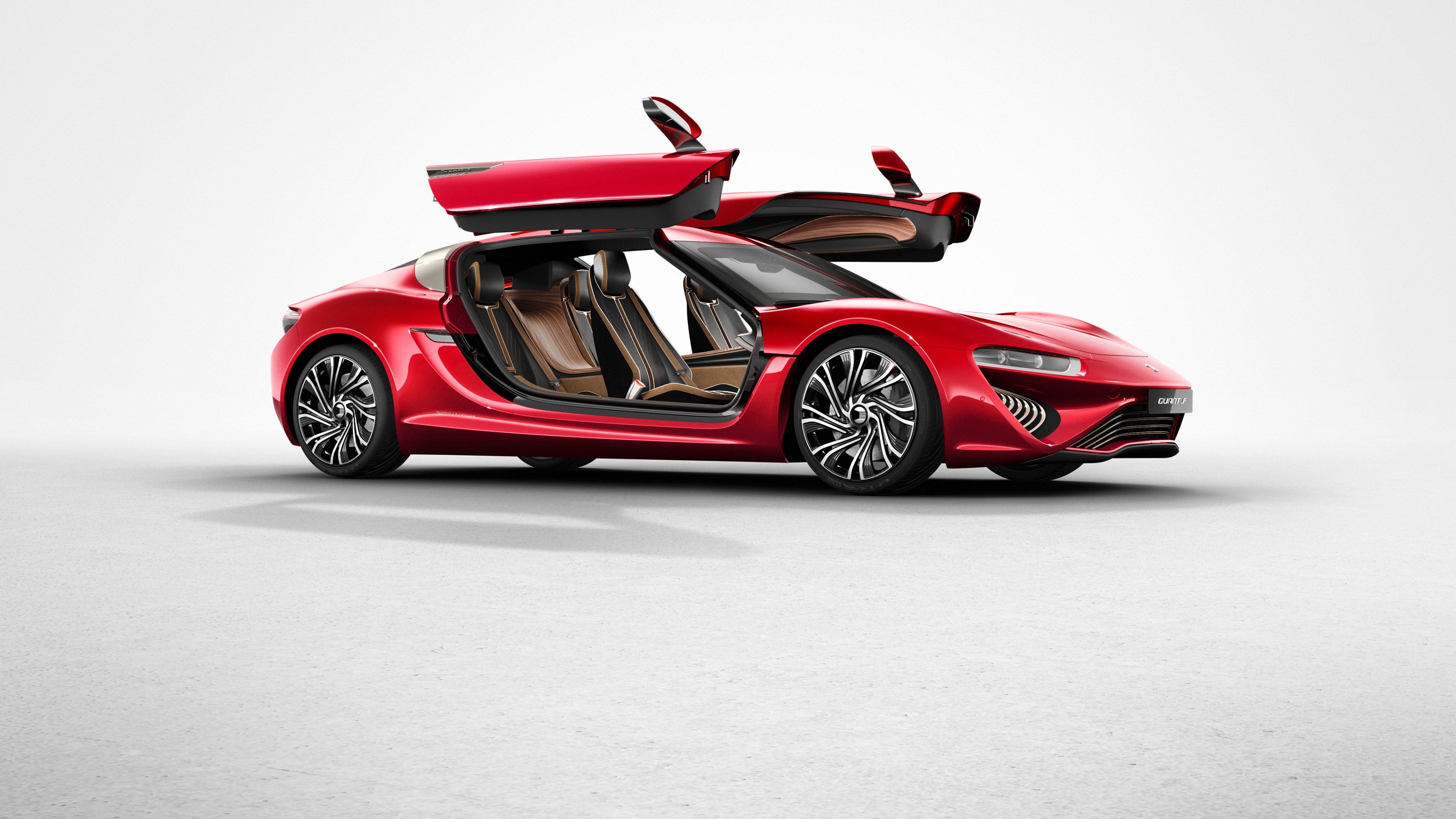 NanoFlowcell QUANT F, concept, hybrid, hatchback, red, HD Wallpaper