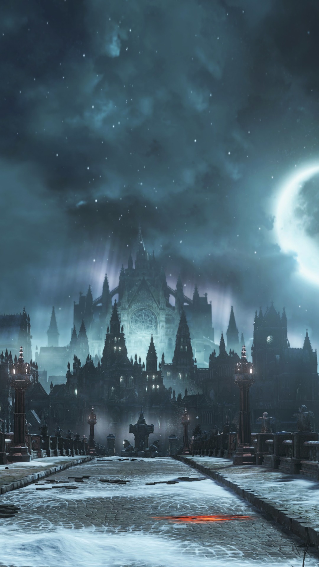 Video Game Dark Souls III, Night, Sky, Bridge, 1080x1920, Phone HD Wallpaper