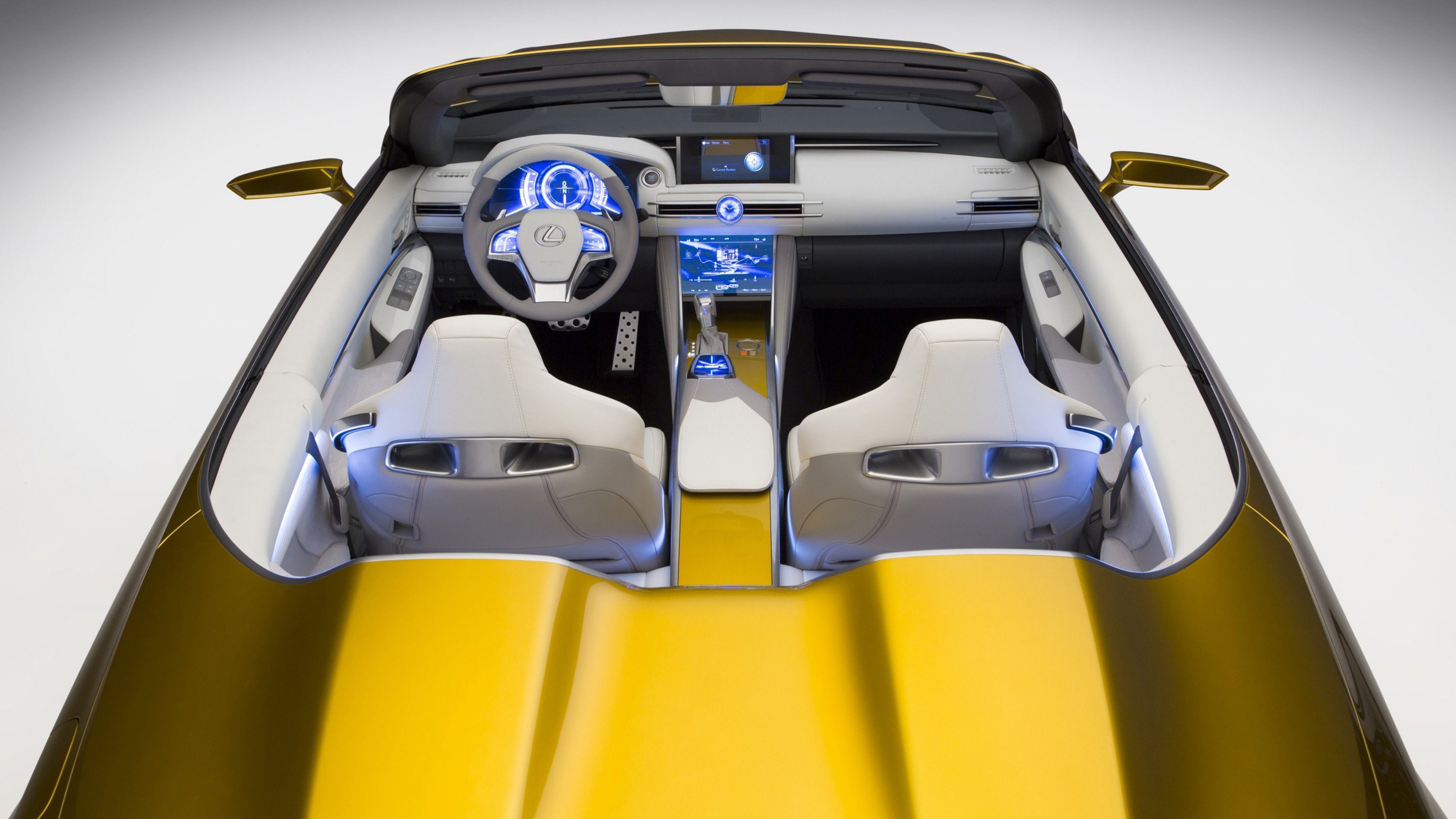 Lexus LF-C2, supercar, concept, gold, luxury cars, test drive, HD Wallpaper