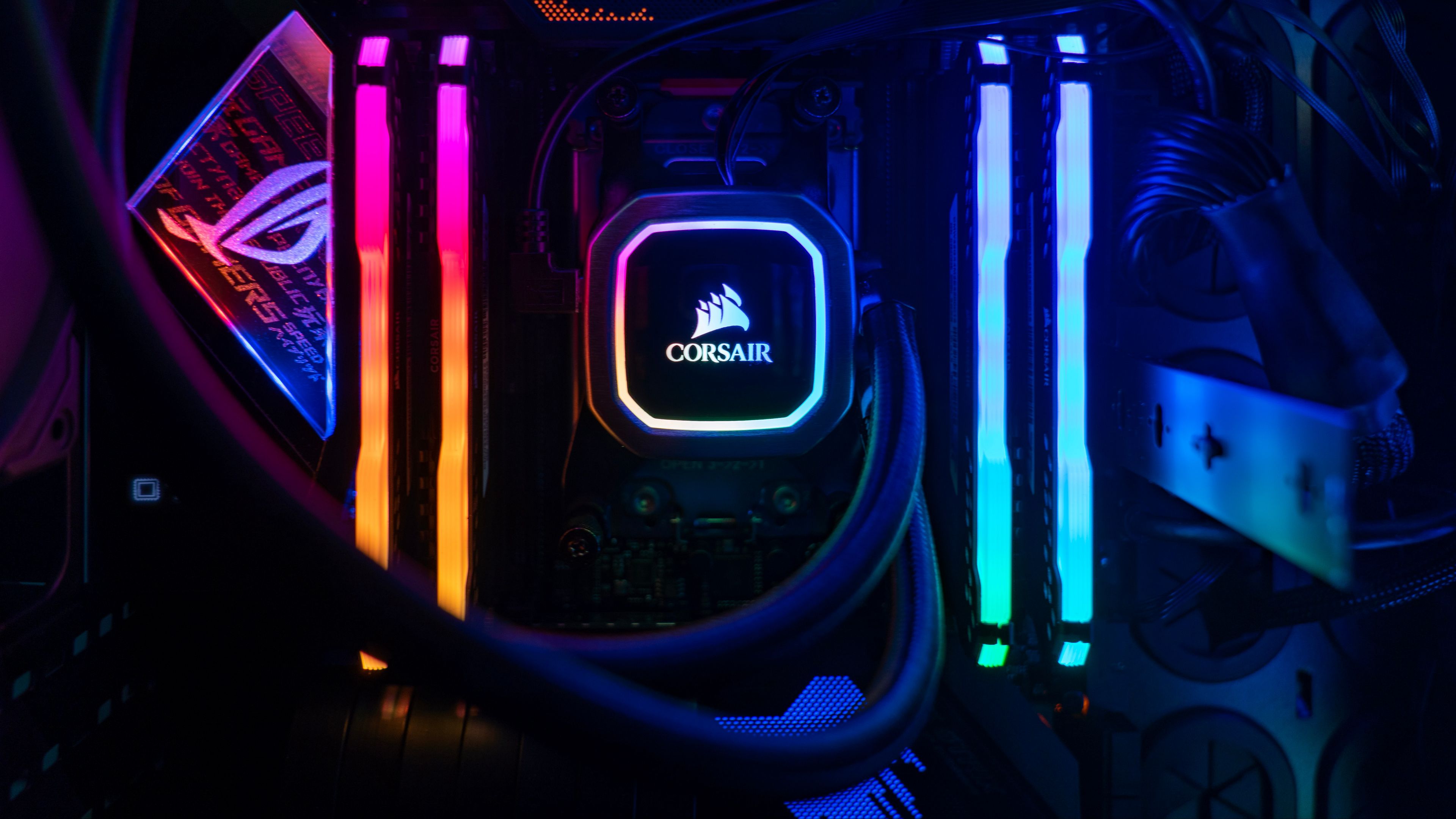 neon, glow, system, 4k, HD Wallpaper