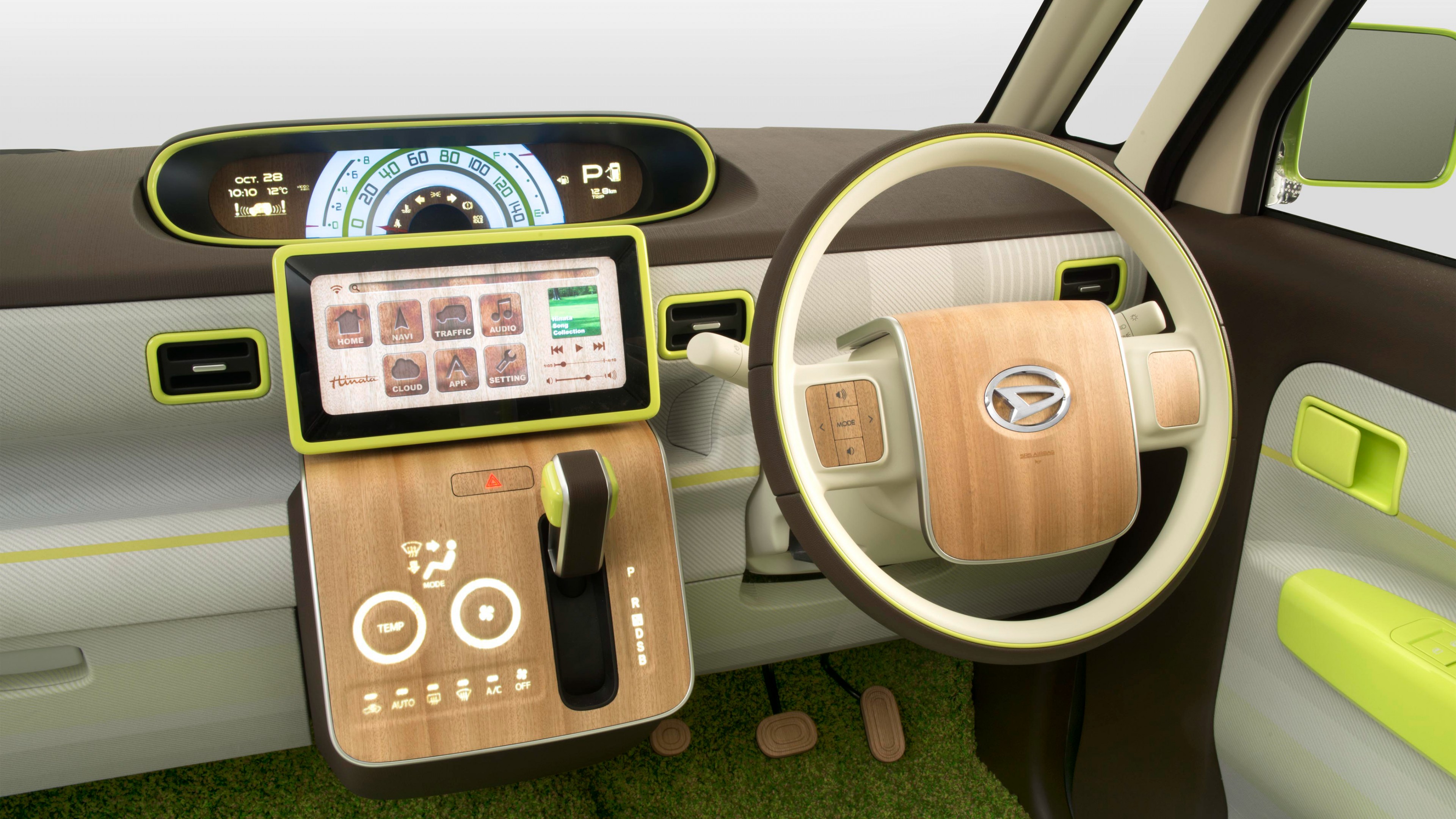Daihatsu Hinata, Concept, green, future car, HD Wallpaper