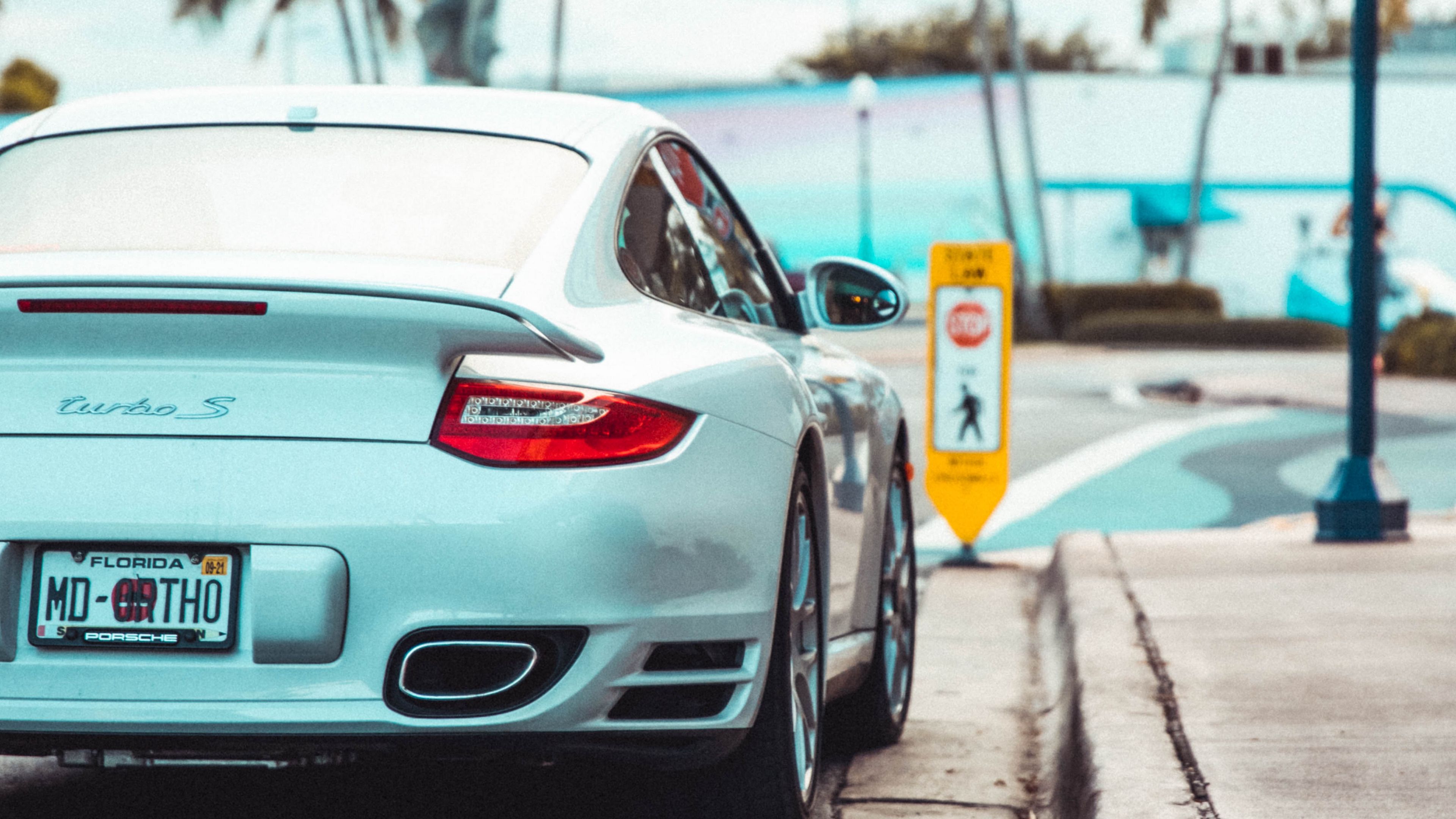 porsche turbo s, porsche, sportscar, car, 4k, HD Wallpaper
