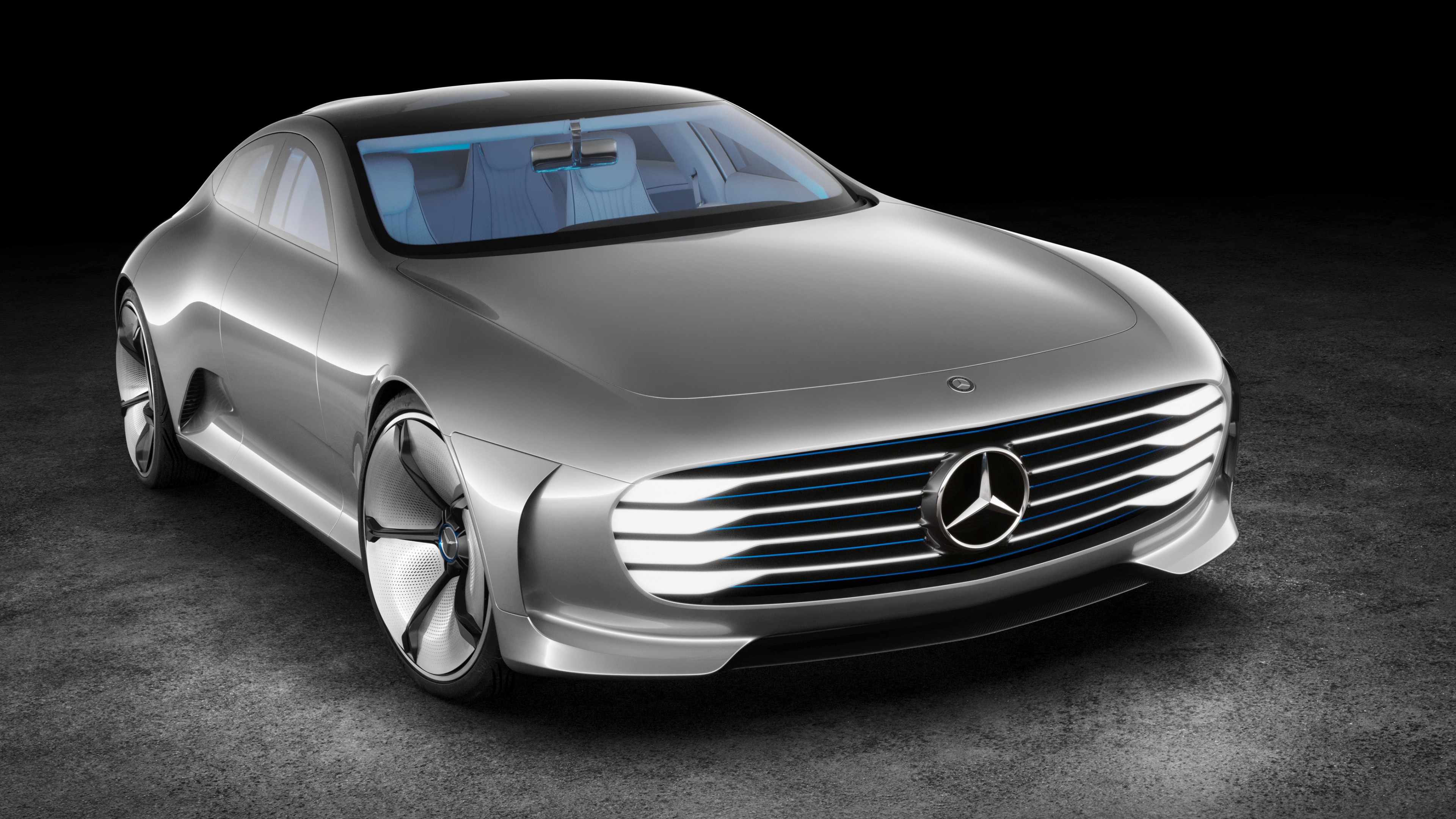 Mercedes-Benz IAA, concept car, silver, Frankfurt 2015, HD Wallpaper