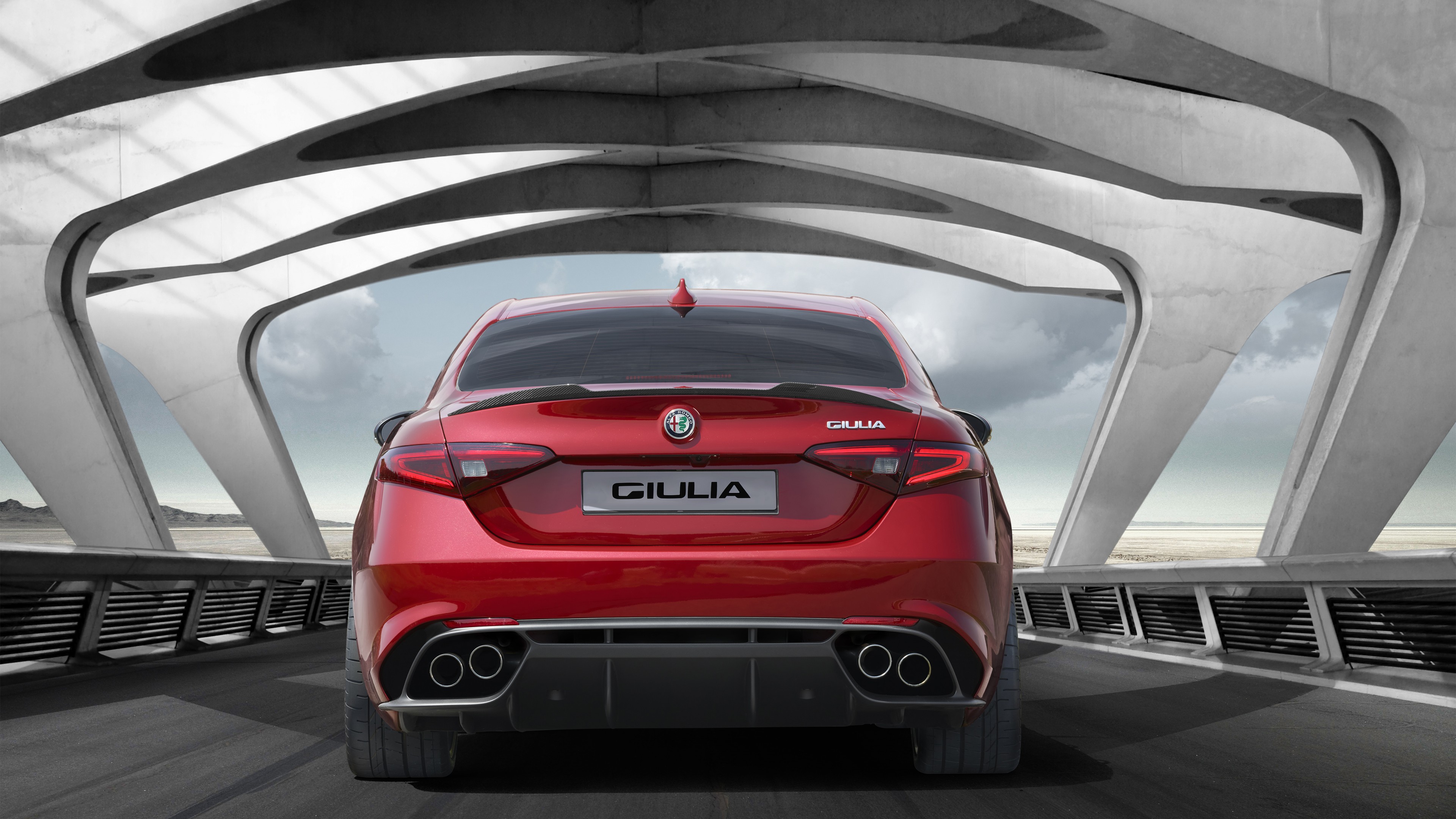 Alfa Romeo Giulia, red, HD Wallpaper