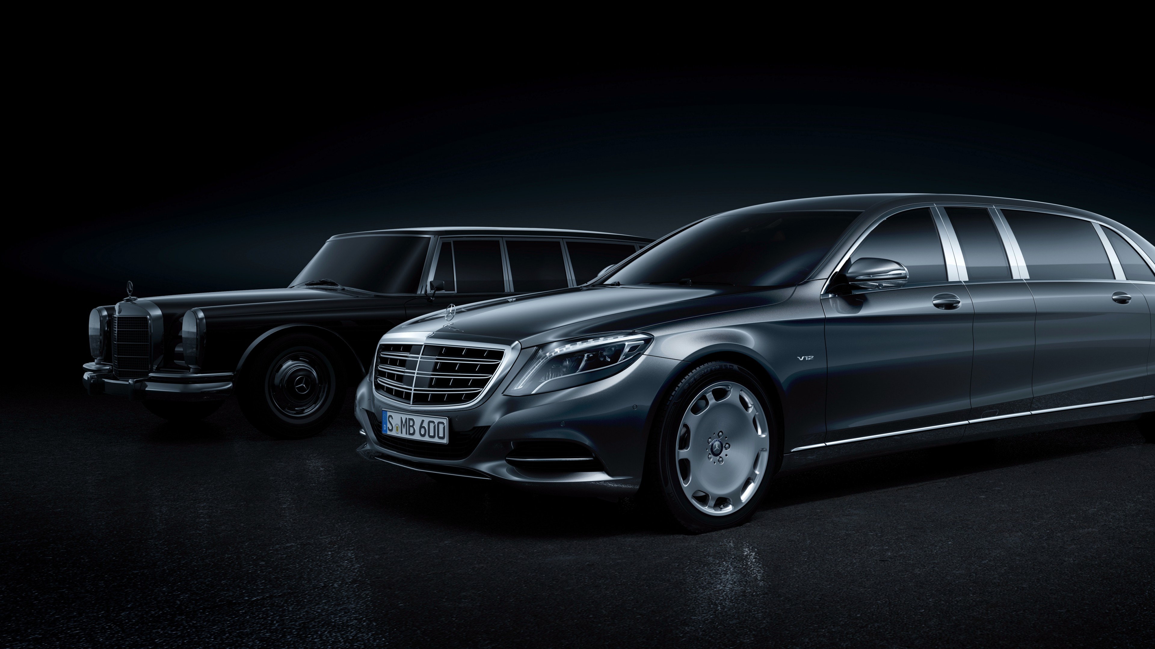 Mercedes Maybach S600 Pullman, sedan, grey, supercar, luxury cars, sports car, HD Wallpaper