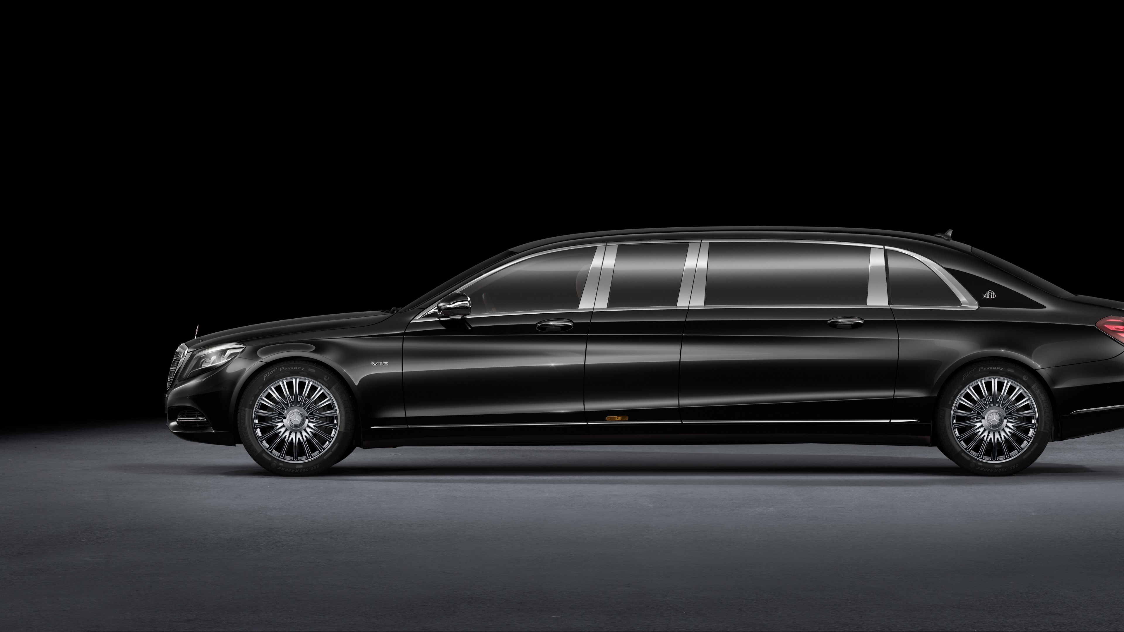 Mercedes Maybach S600 Pullman, sedan, grey, supercar, luxury cars, HD Wallpaper