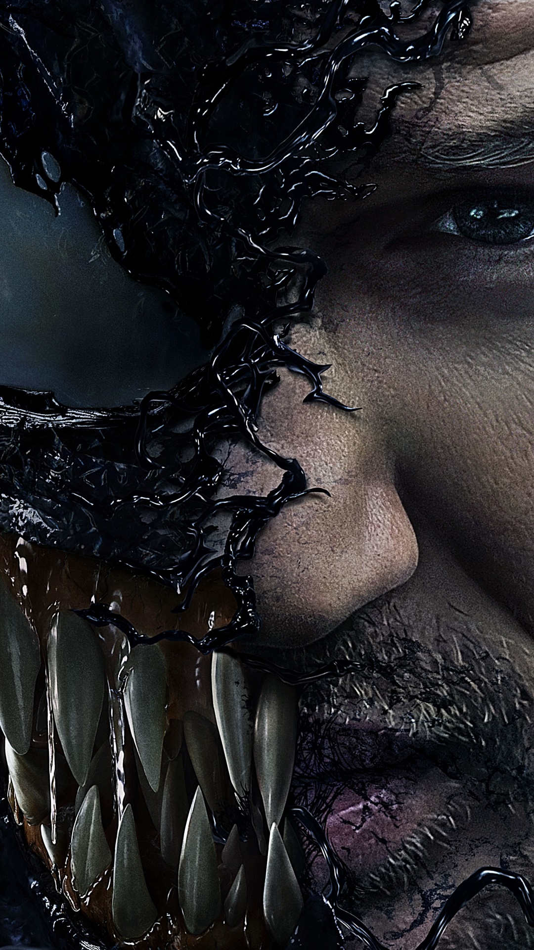 Movie Venom, Face, Tom Hardy, 1080x1920, Phone HD Wallpaper