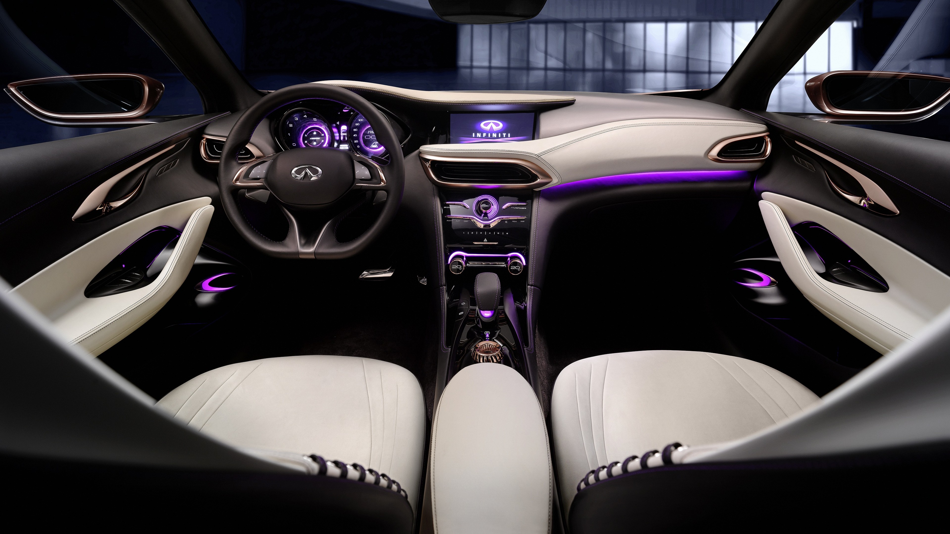 Infiniti q30, interior, Frankfurt 2015,, HD Wallpaper