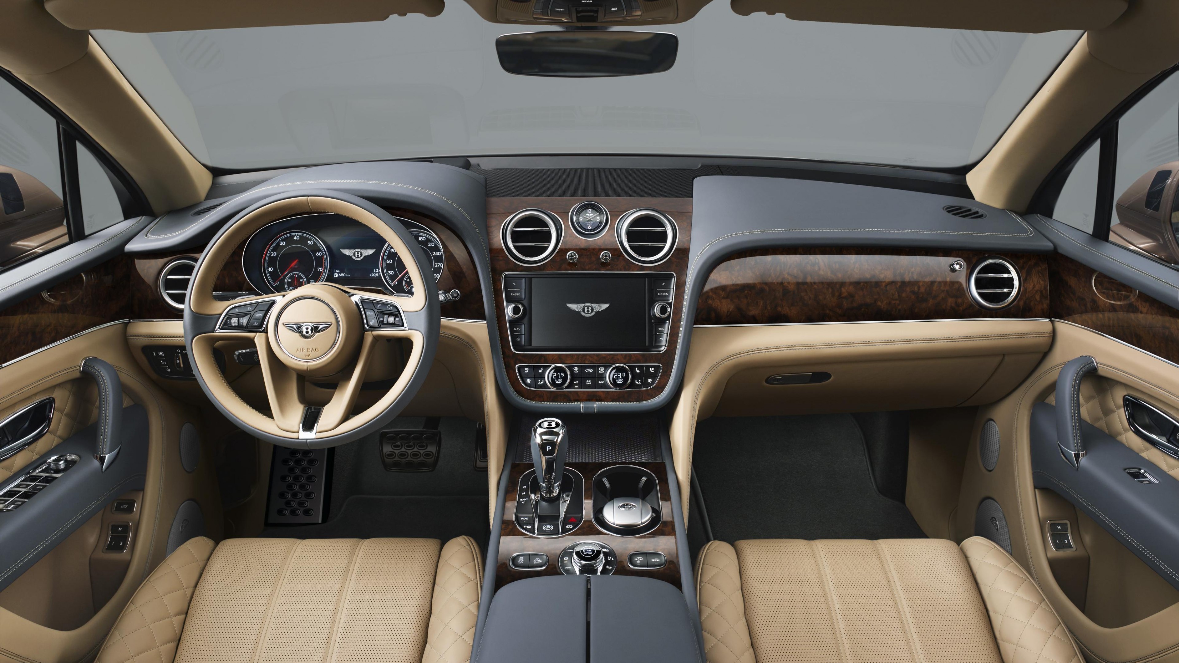 Bentley Bentayga, interior, Frankfurt 2015, HD Wallpaper
