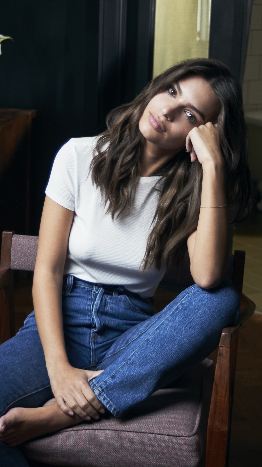 Celebrity Emily Ratajkowski, Long Hair, Brunette, Model, American, 1080x1920, Phone HD Wallpaper