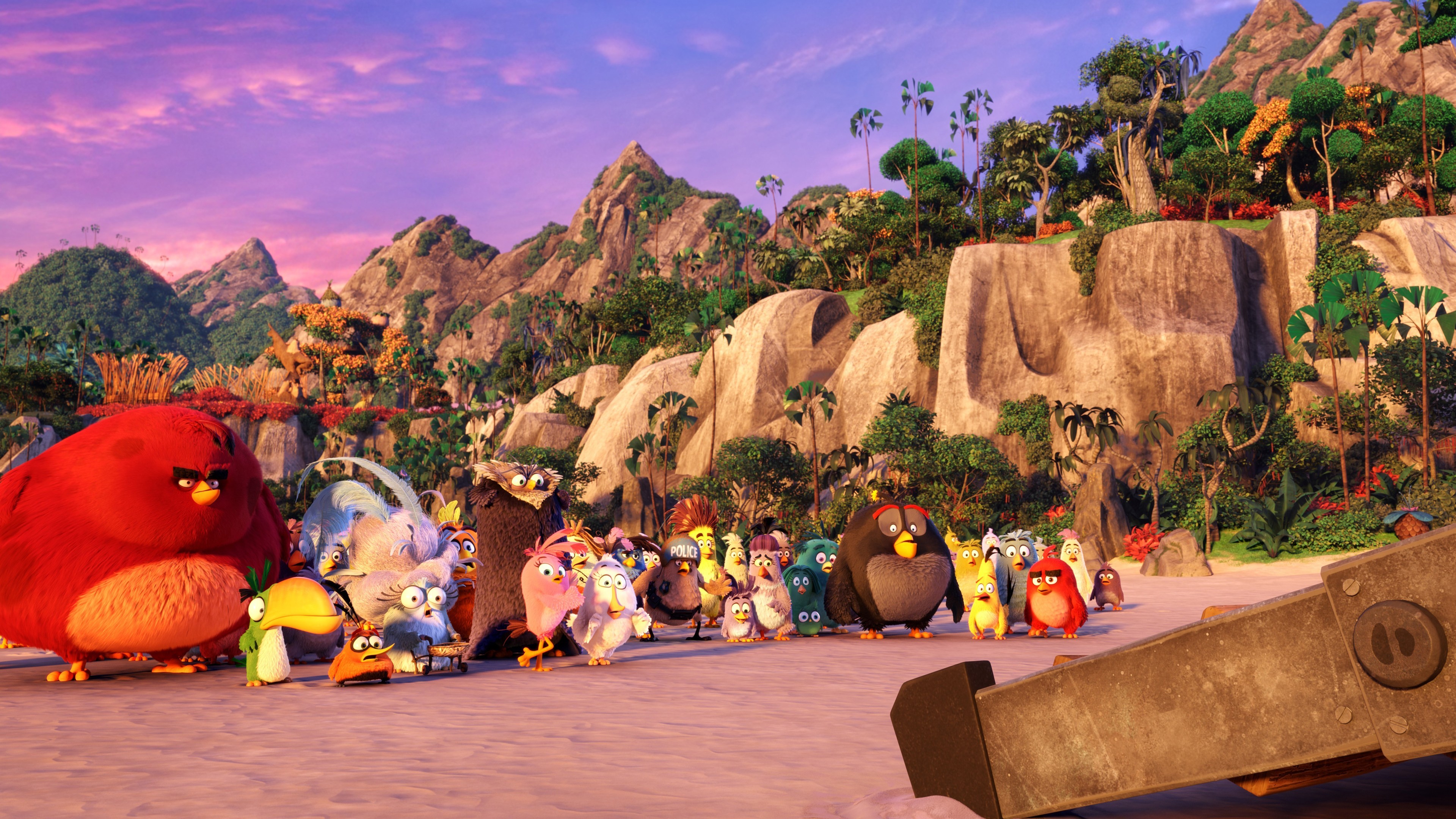 Angry Birds Movie, chuck, red, bomb, Best Animation Movies of 2016, HD Wallpaper